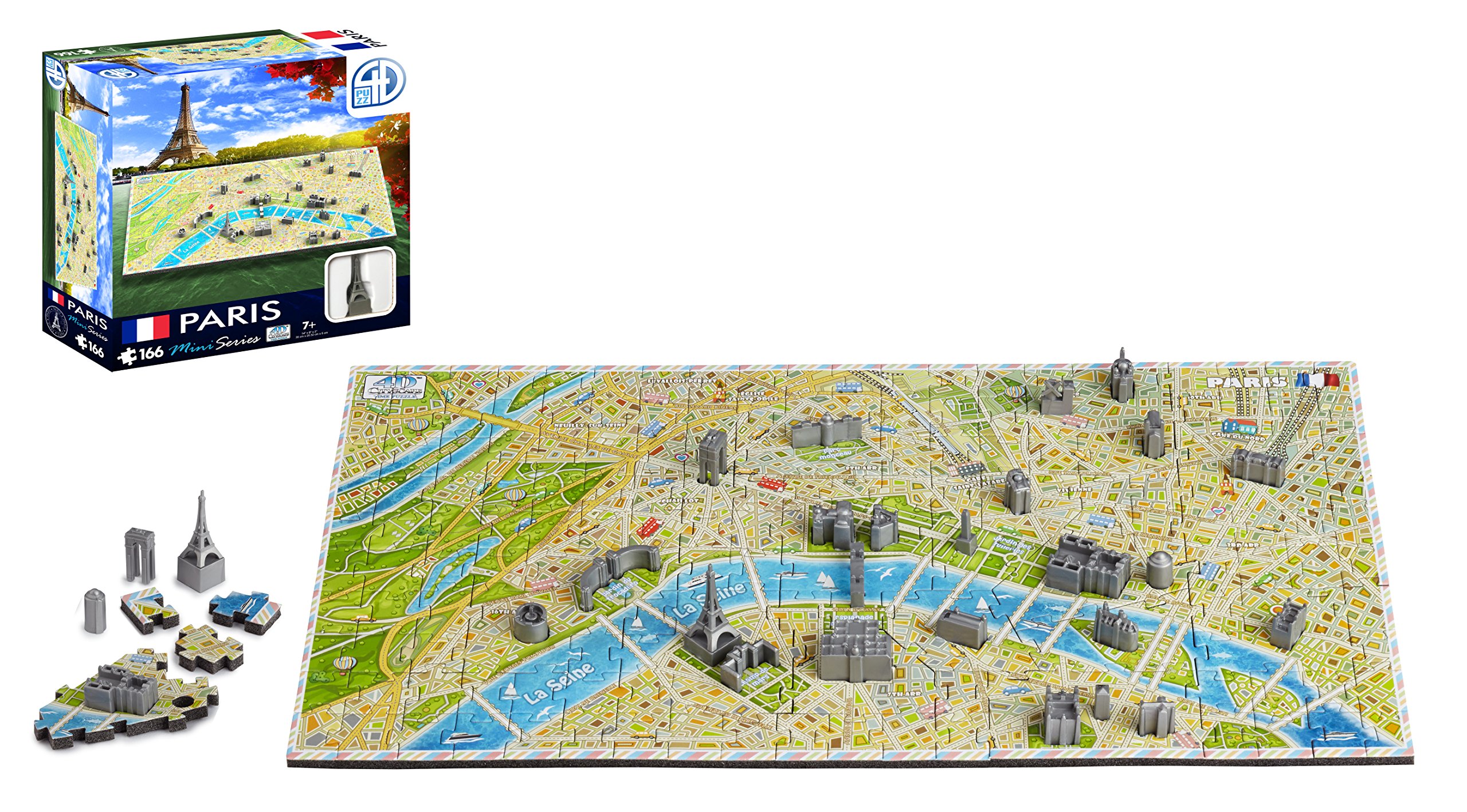 Foto 2 pulgar | Puzzle 4d Cityscape Mini Paris, 166 Piezas, Póster Con Recorrido En Autobús - Venta Internacional.