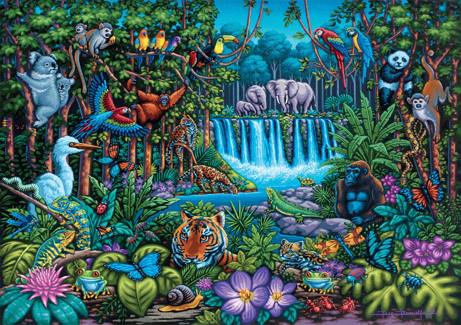 Rompecabezas Buffalo Games Dowdle Wild Jungle 300 Piezas - Venta Internacional.