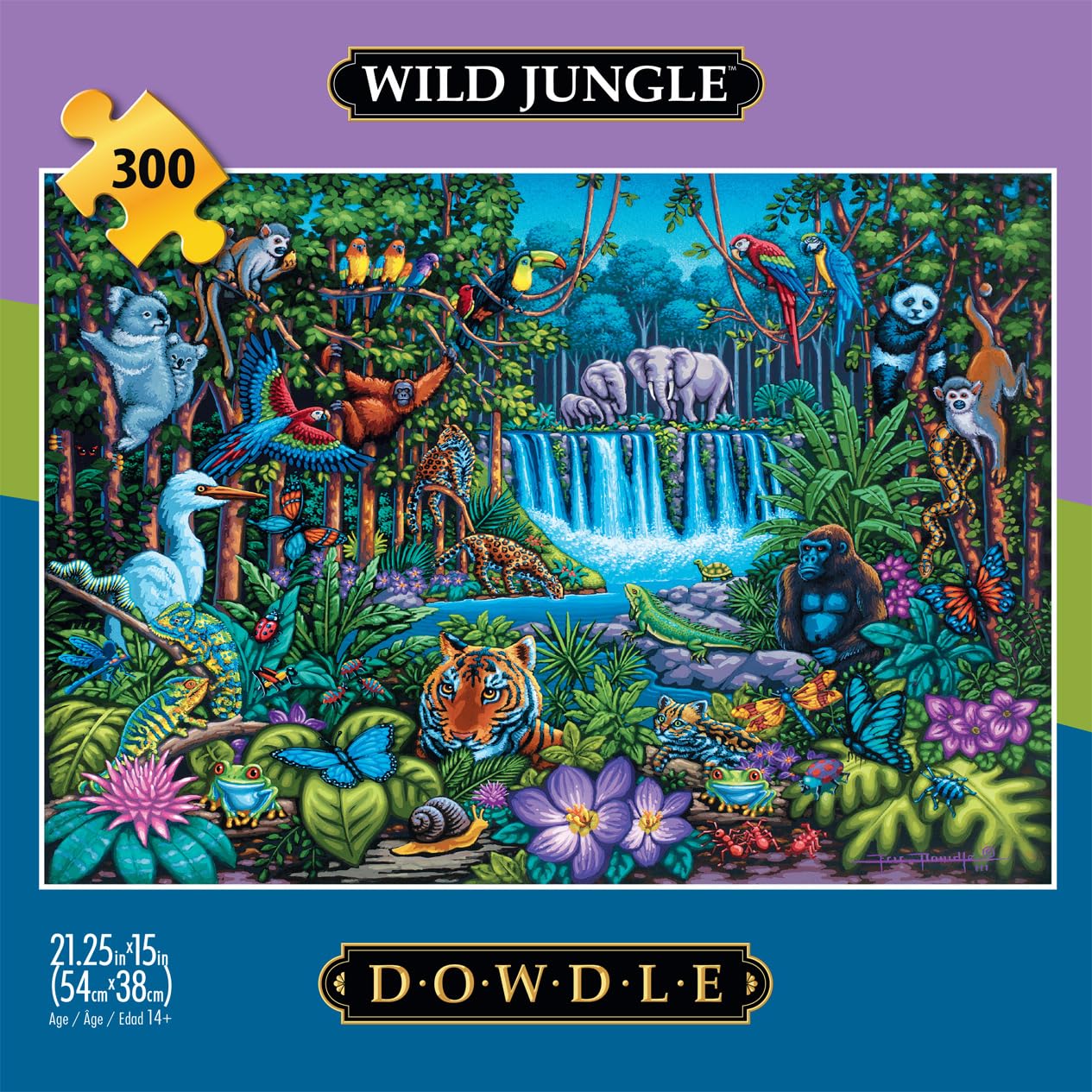 Foto 3 pulgar | Rompecabezas Buffalo Games Dowdle Wild Jungle 300 Piezas - Venta Internacional.