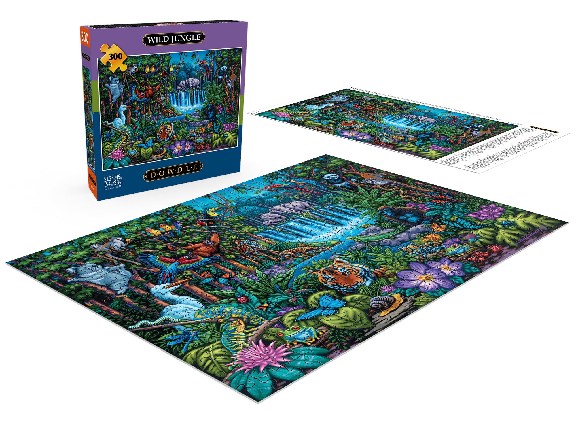 Foto 5 pulgar | Rompecabezas Buffalo Games Dowdle Wild Jungle 300 Piezas - Venta Internacional.
