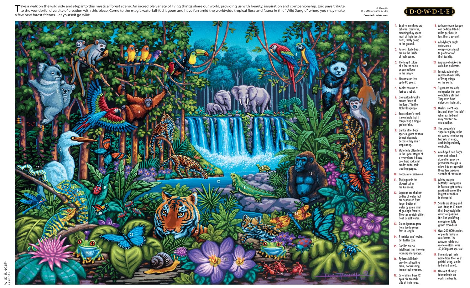 Foto 6 pulgar | Rompecabezas Buffalo Games Dowdle Wild Jungle 300 Piezas - Venta Internacional.