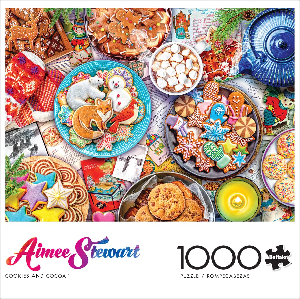 Foto 3 pulgar | Rompecabezas Buffalo Games Aimee Stewart Cookies & Cocoa, 1000 Unidades - Venta Internacional.
