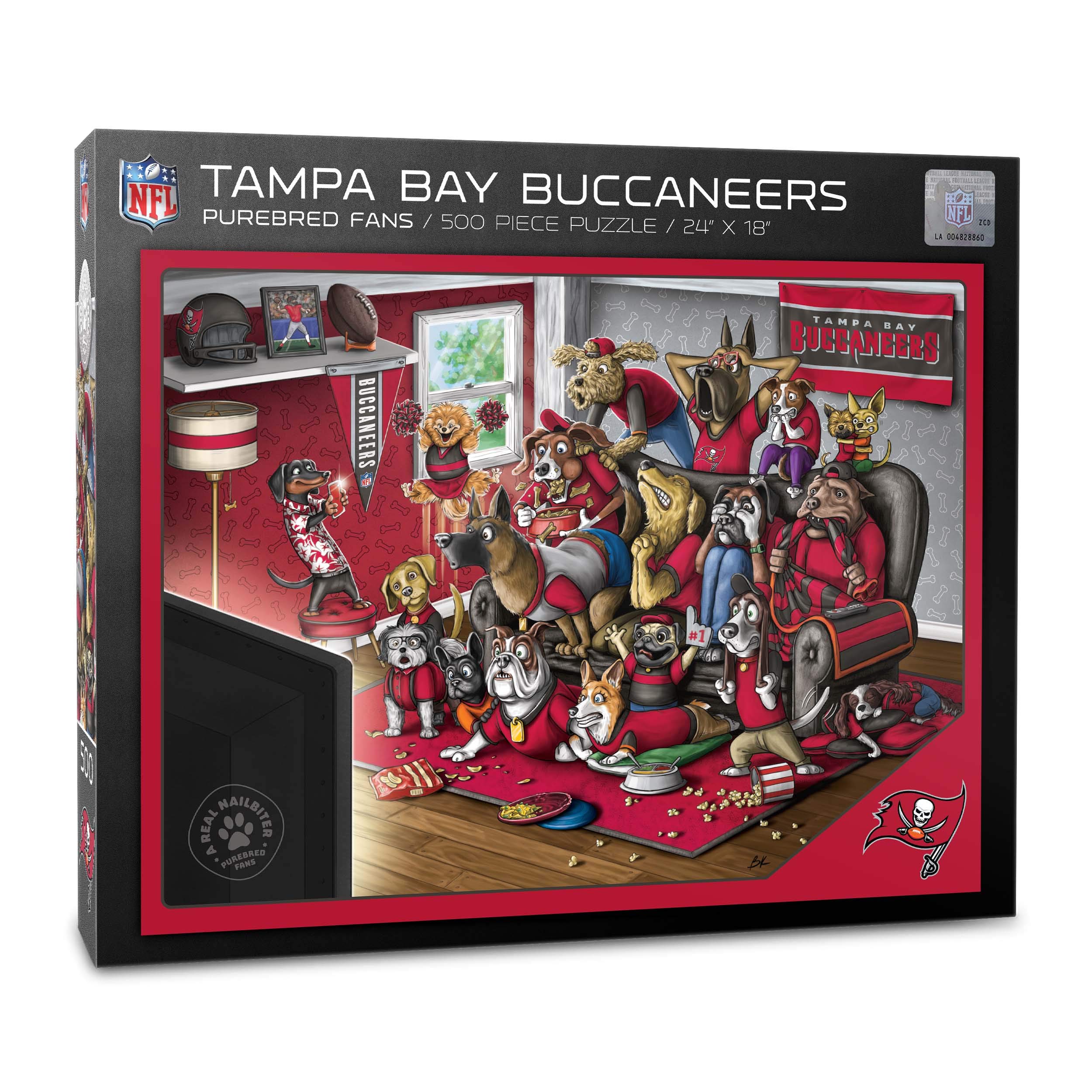 Puzzle Youthefan Nfl Tampa Bay Buccaneers Purebred Fans, 500 Unidades - Venta Internacional.