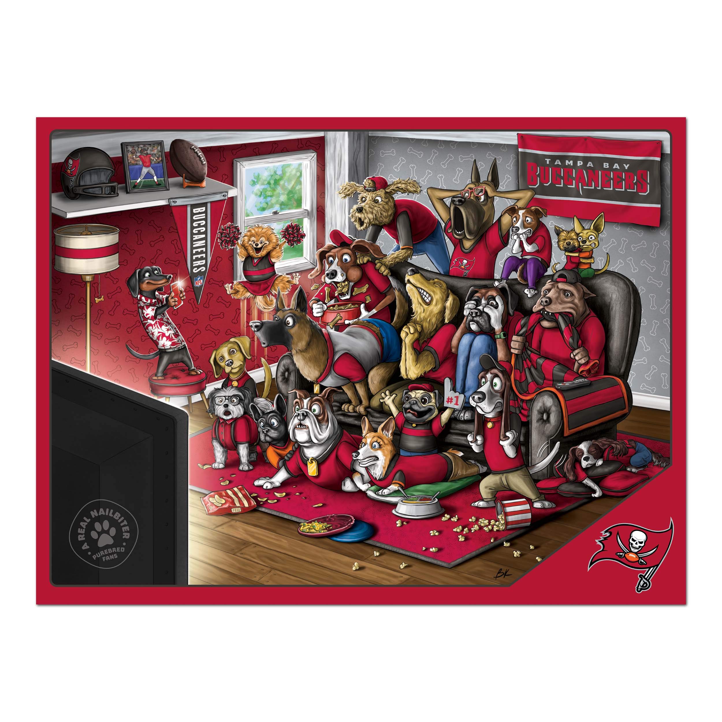 Foto 4 pulgar | Puzzle Youthefan Nfl Tampa Bay Buccaneers Purebred Fans, 500 Unidades - Venta Internacional.