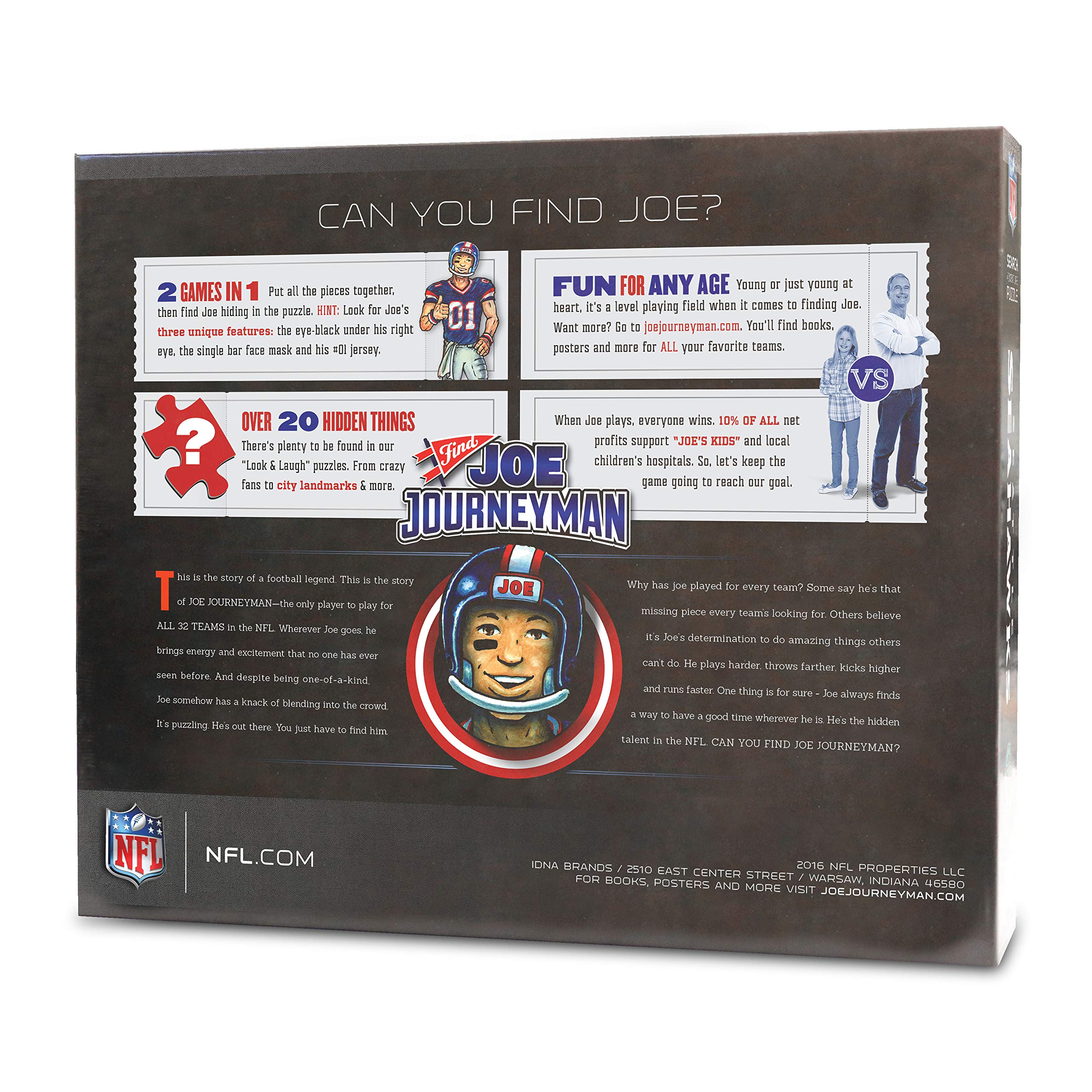 Foto 2 | Puzle Youthefan Nfl Joe Journeyman 45 X 60 Cm, 500 Piezas - Venta Internacional.