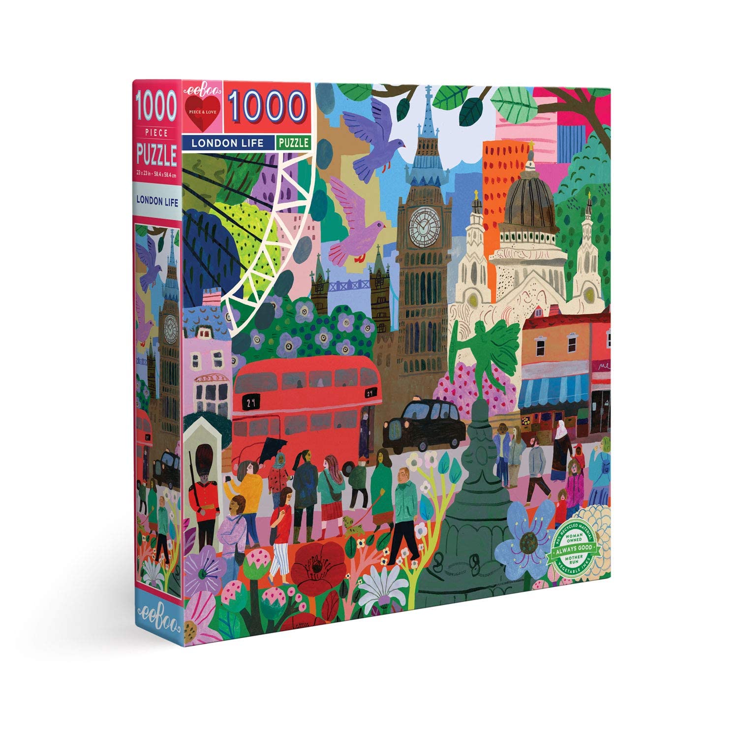 Rompecabezas Eeboo Piece And Love London Life 1000 Piezas - Venta Internacional.