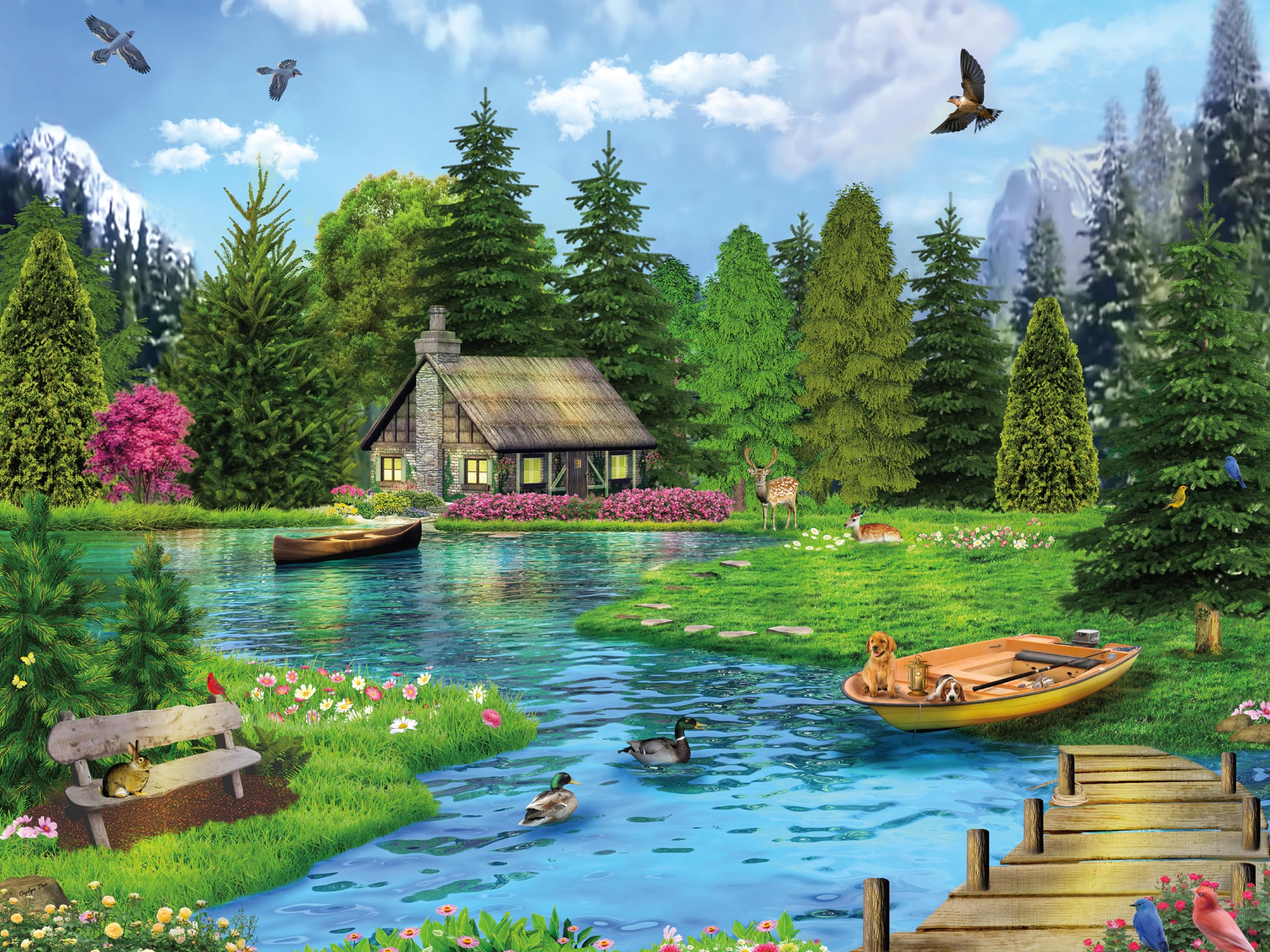 Rompecabezas Ceaco Dream Lake 300 Piezas - Venta Internacional.