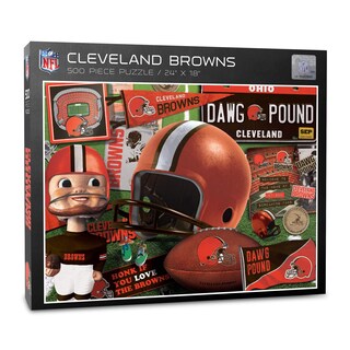 Foto 1 | Puzzle Youthefan Nfl Cleveland Browns Retro De 500 Piezas - Venta Internacional.