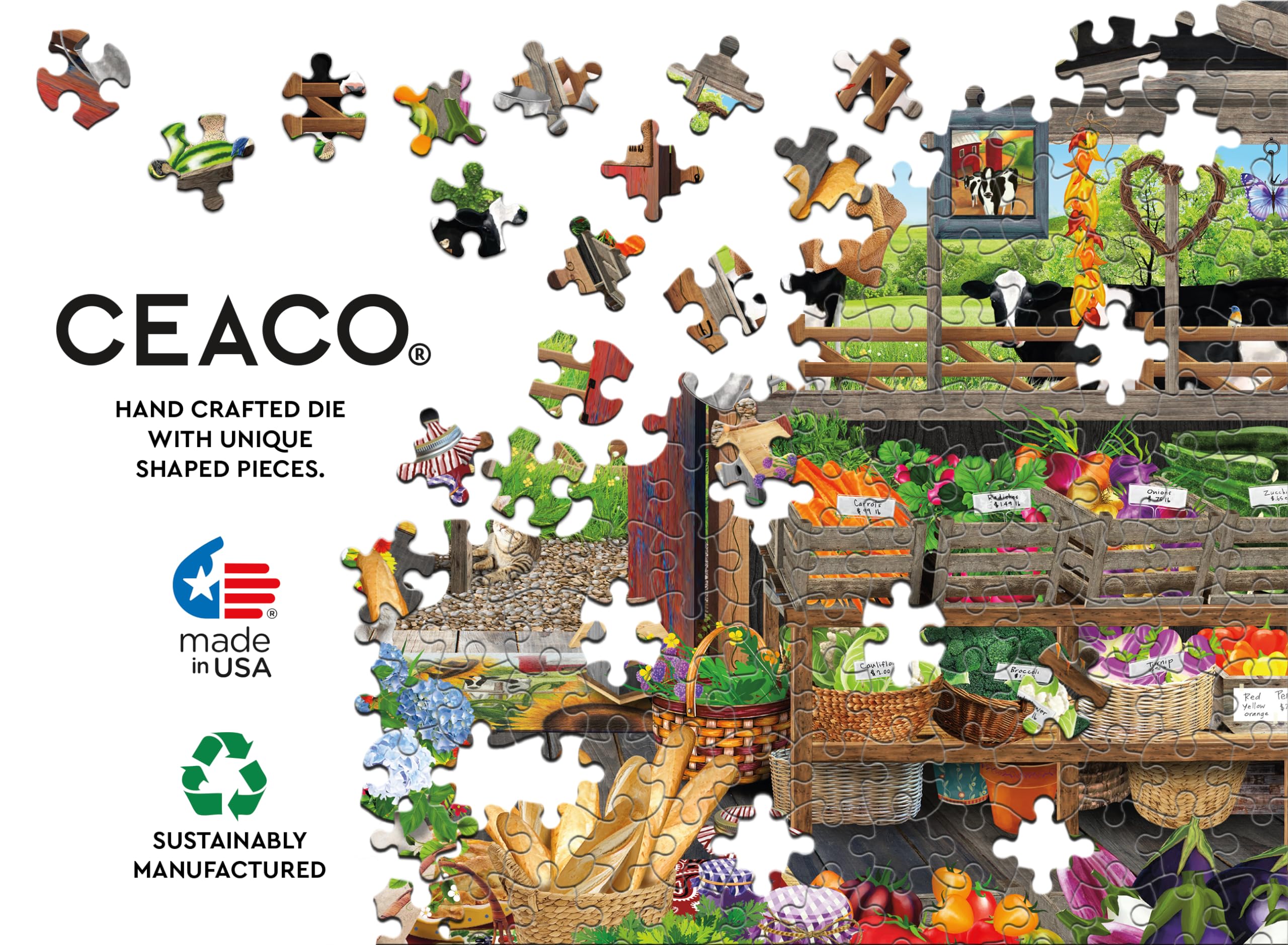 Foto 2 | Rompecabezas Ceaco Tracy Flickinger Country Market 500 Piezas - Venta Internacional.