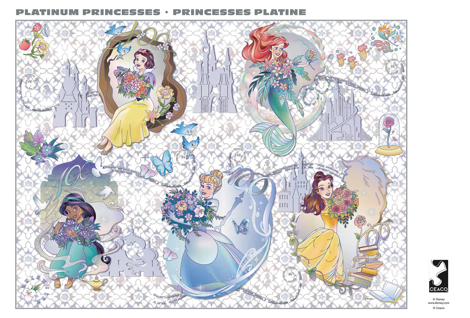 Foto 6 pulgar | Rompecabezas Buffalo Games Disney Platinum Princesses 1000 Unidades - Venta Internacional.