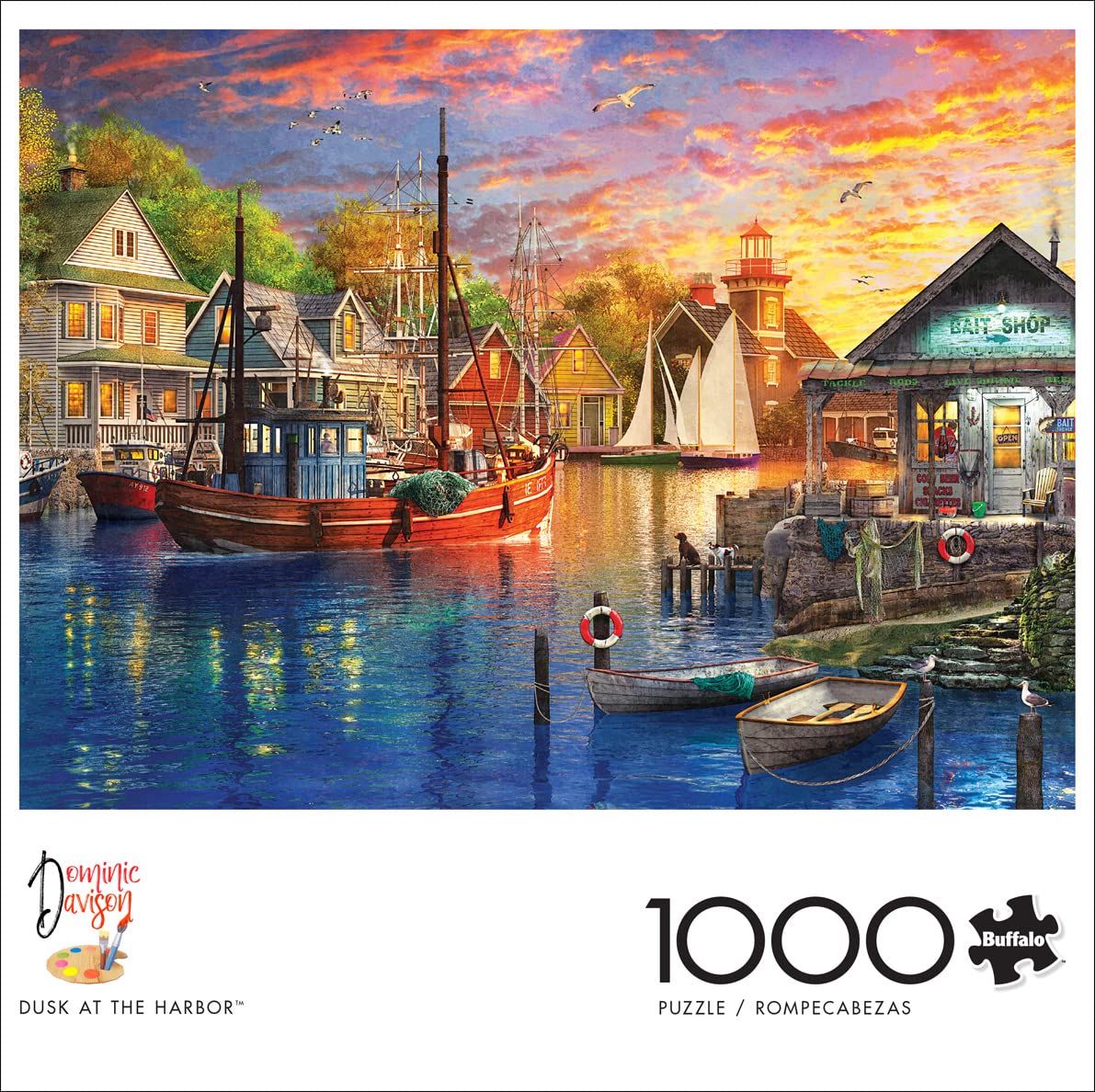 Foto 3 pulgar | Rompecabezas Buffalo Games Dominic Davison Dusk Harbor 1000 Piezas - Venta Internacional.