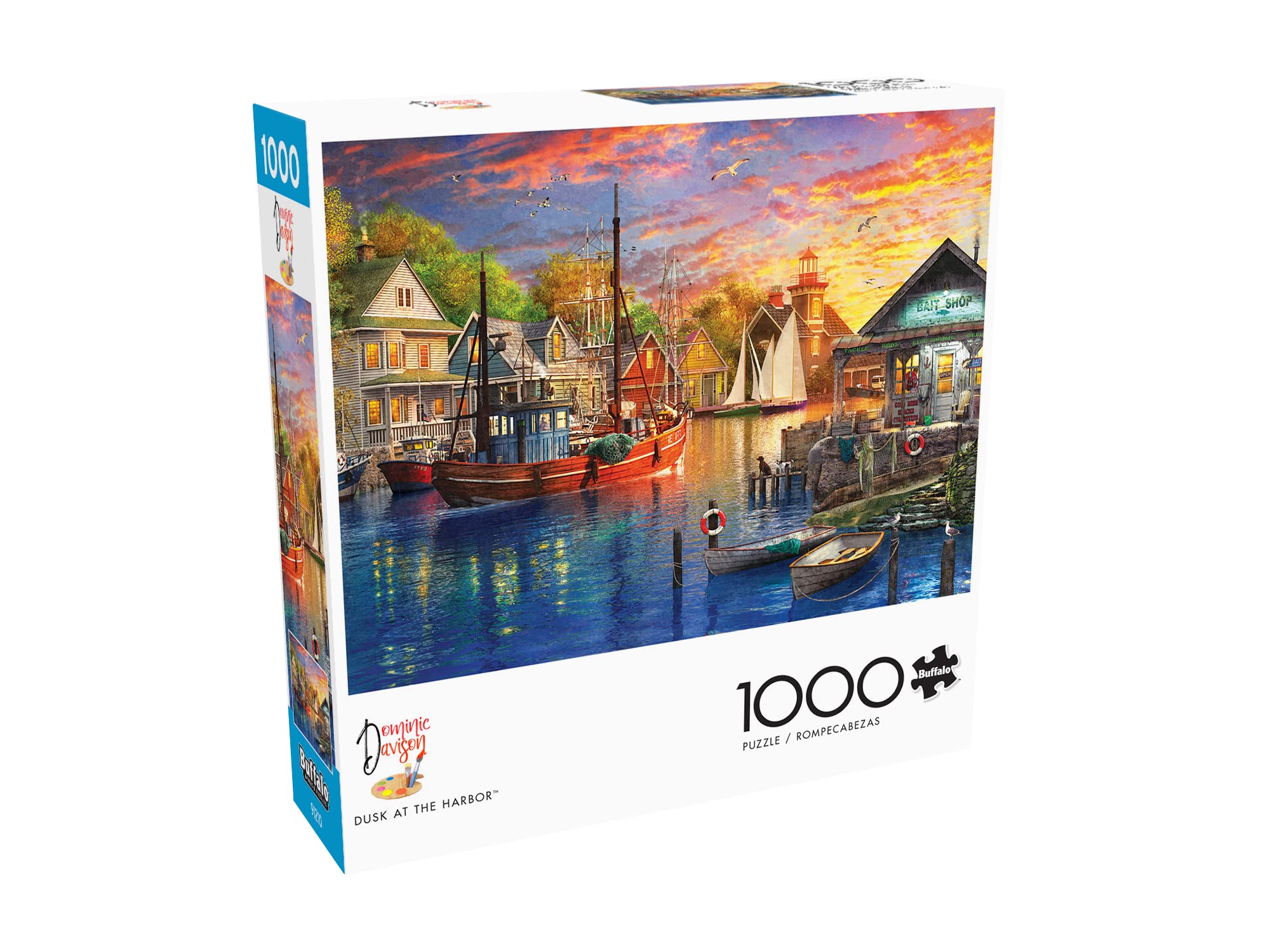 Foto 4 pulgar | Rompecabezas Buffalo Games Dominic Davison Dusk Harbor 1000 Piezas - Venta Internacional.