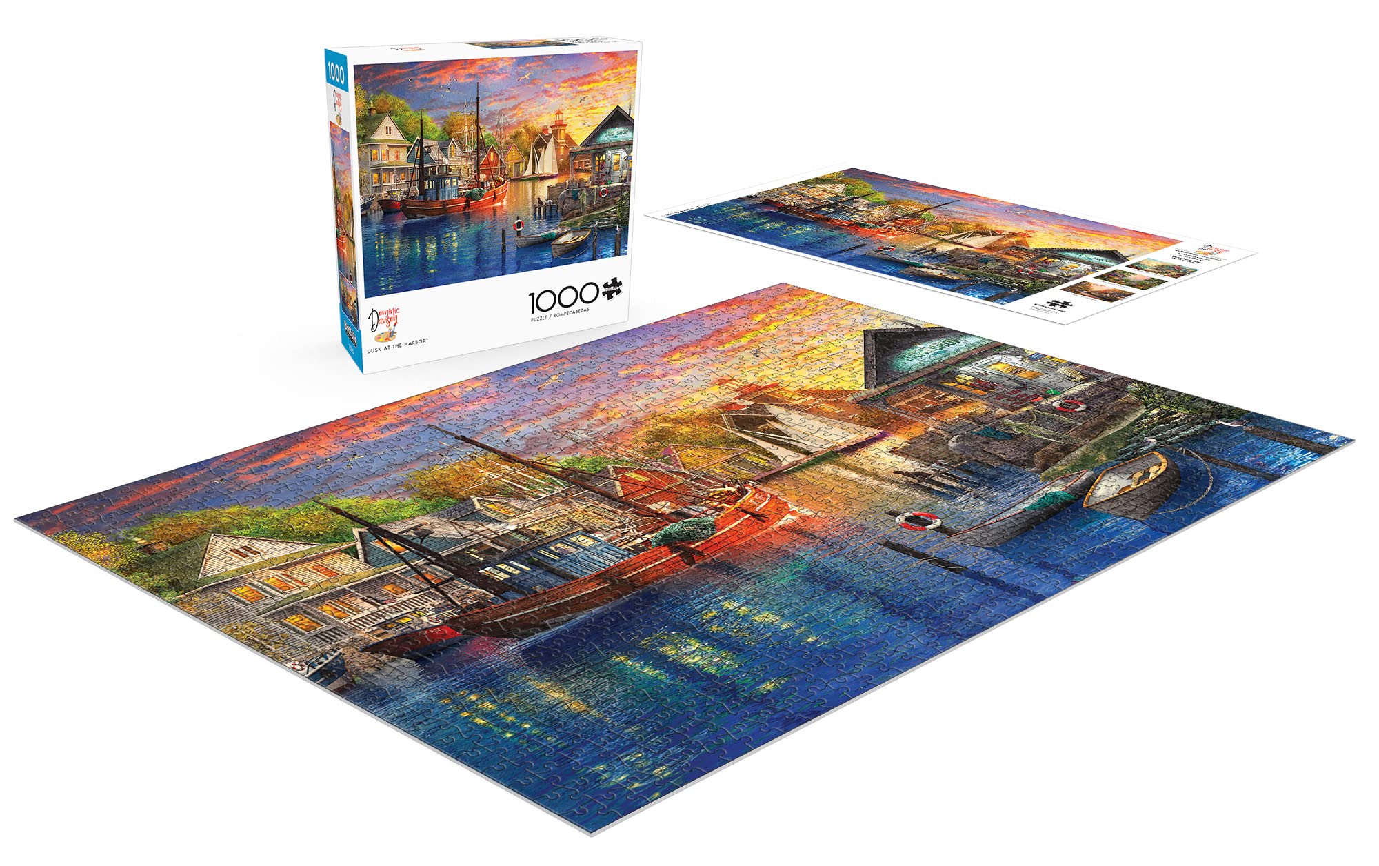 Foto 5 pulgar | Rompecabezas Buffalo Games Dominic Davison Dusk Harbor 1000 Piezas - Venta Internacional.