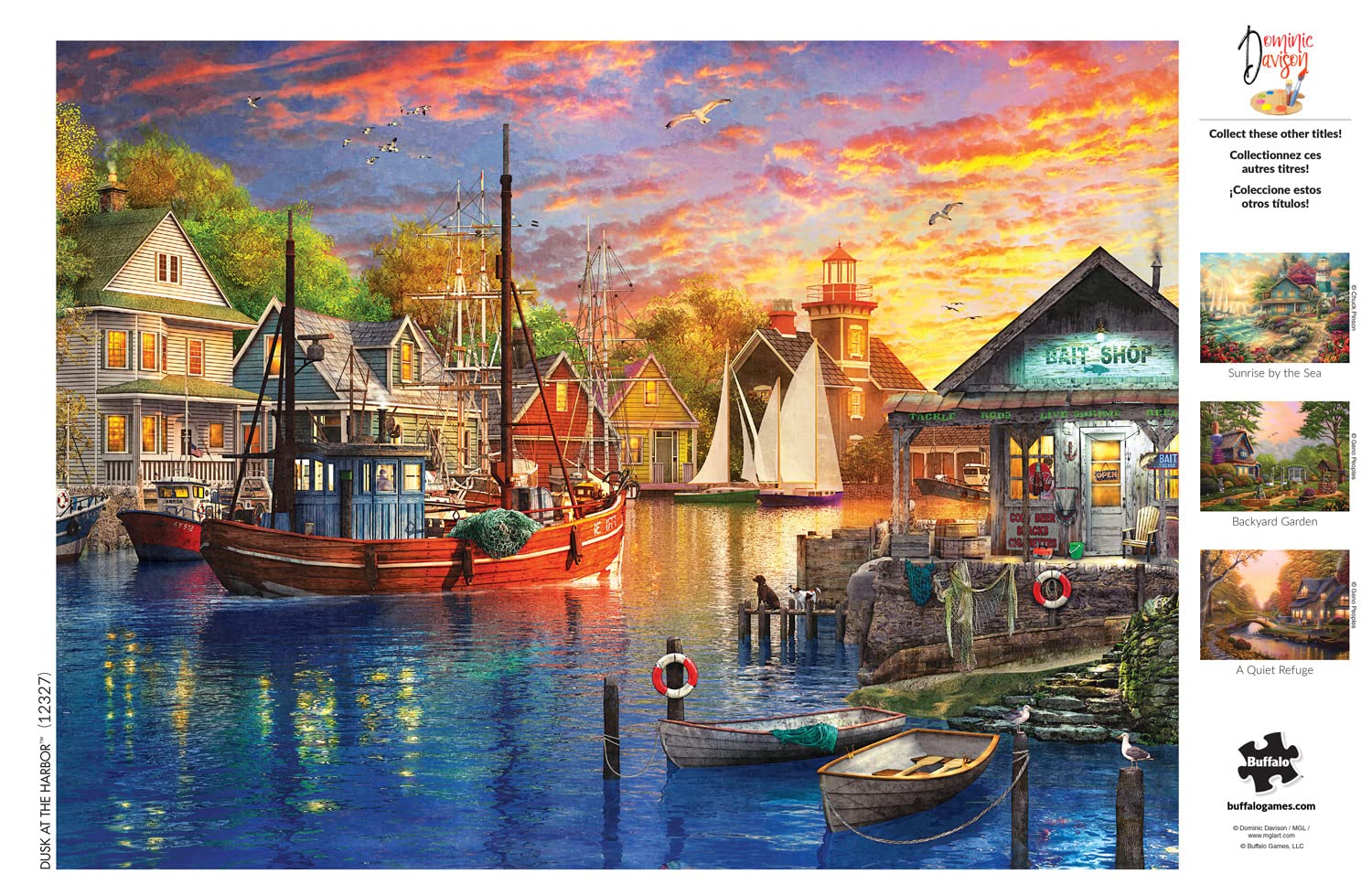 Foto 5 | Rompecabezas Buffalo Games Dominic Davison Dusk Harbor 1000 Piezas - Venta Internacional.