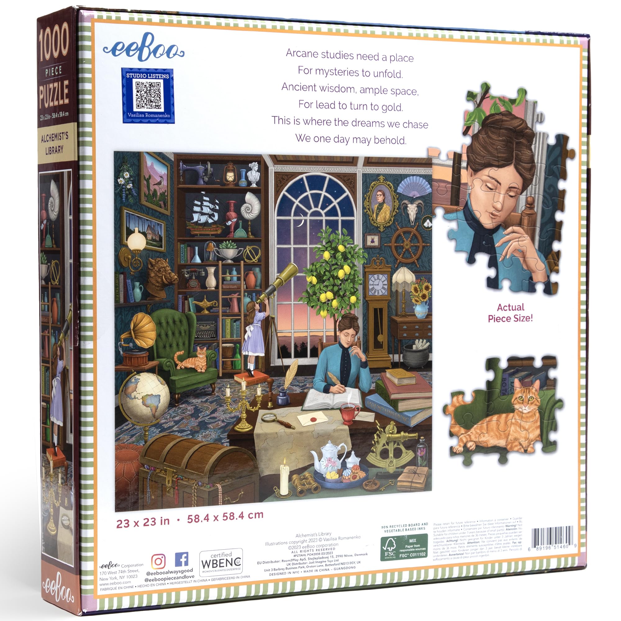 Foto 4 pulgar | Puzzle Eboo Piece & Love: Alchemist's Library 1000 Piezas - Venta Internacional.