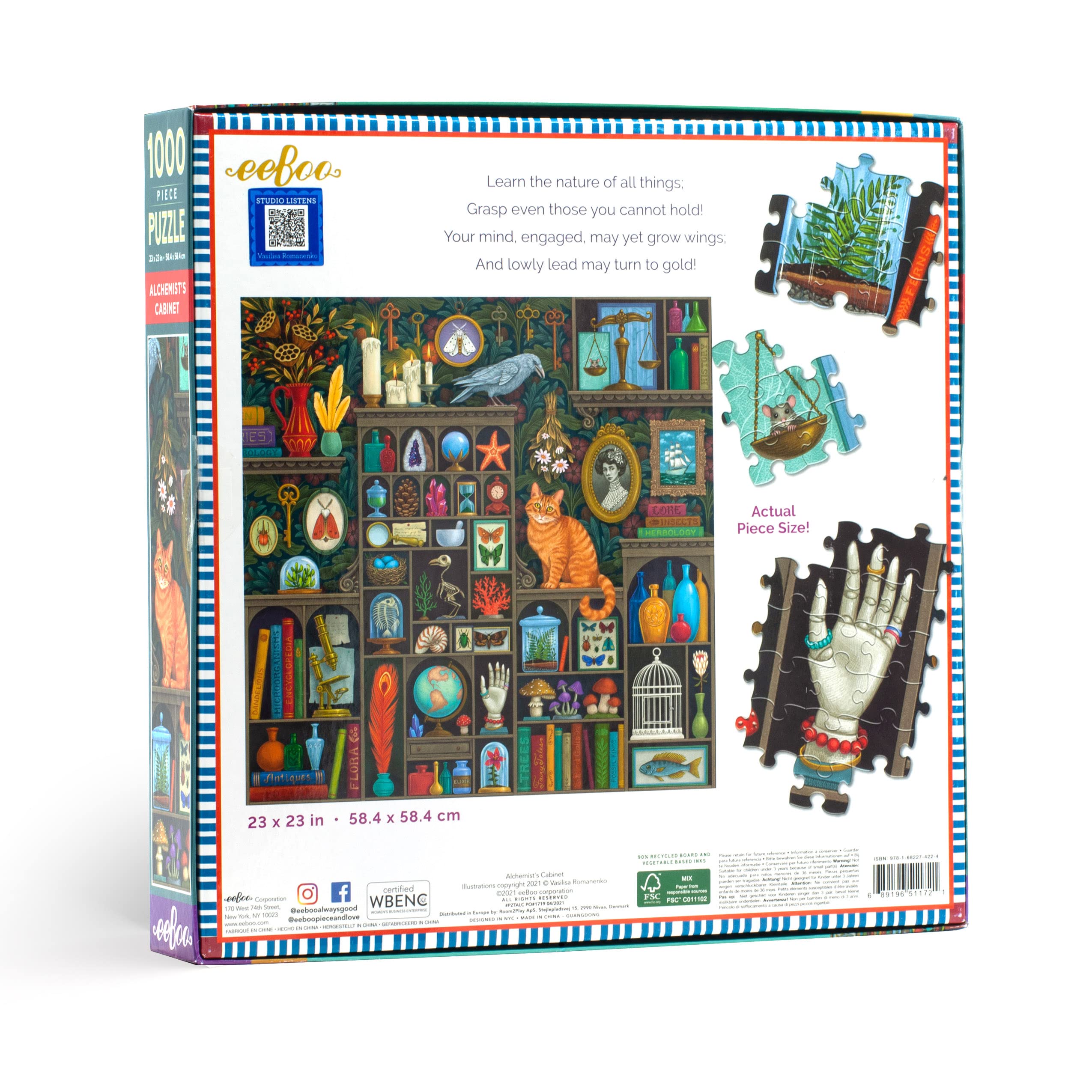 Foto 4 pulgar | Puzzle Eboo Piece And Love Alchemist, 1000 Unidades - Venta Internacional.