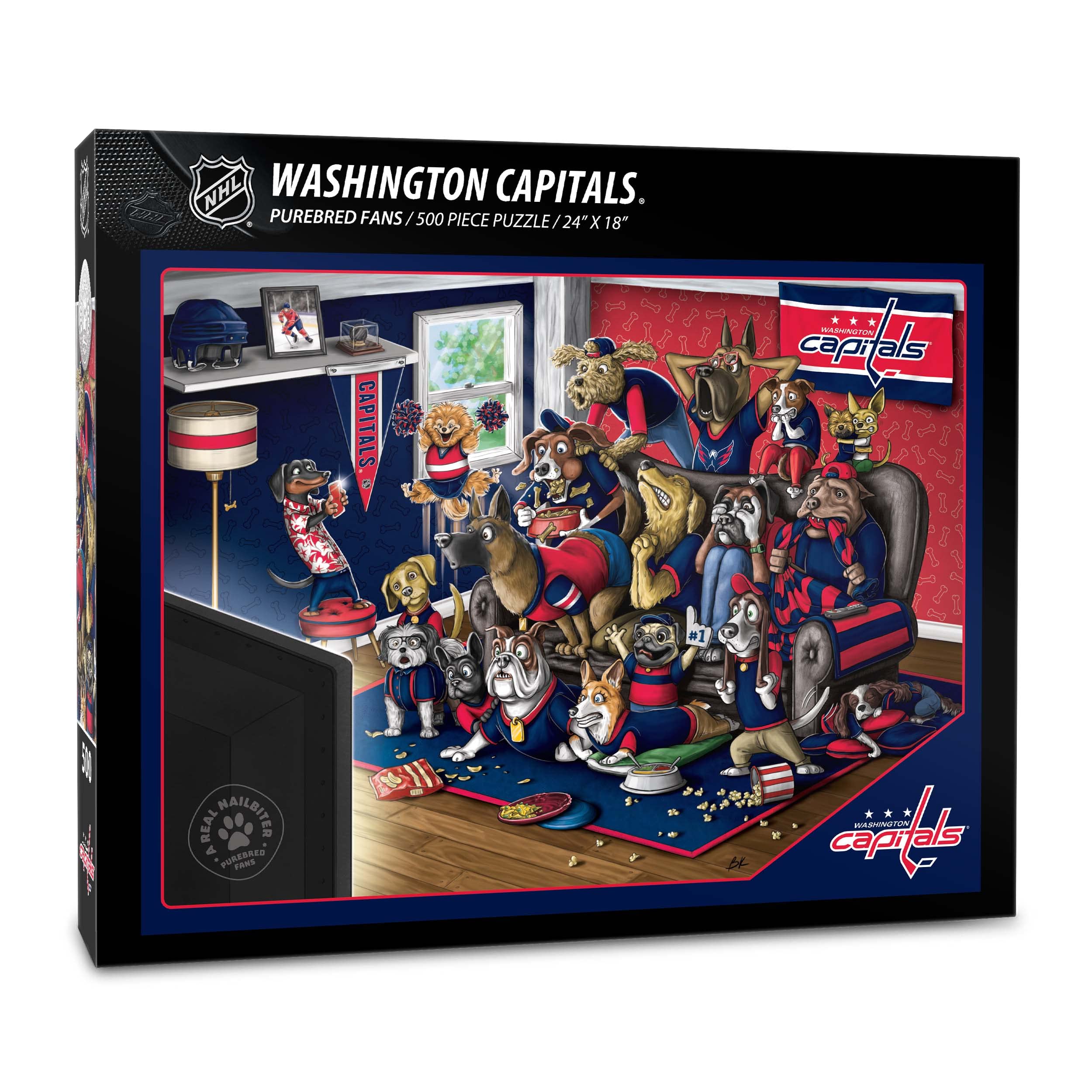 Foto 2 pulgar | Puzzle Youthefan Nhl Washington Capitals Purebred Fans, 500 Unidades - Venta Internacional.