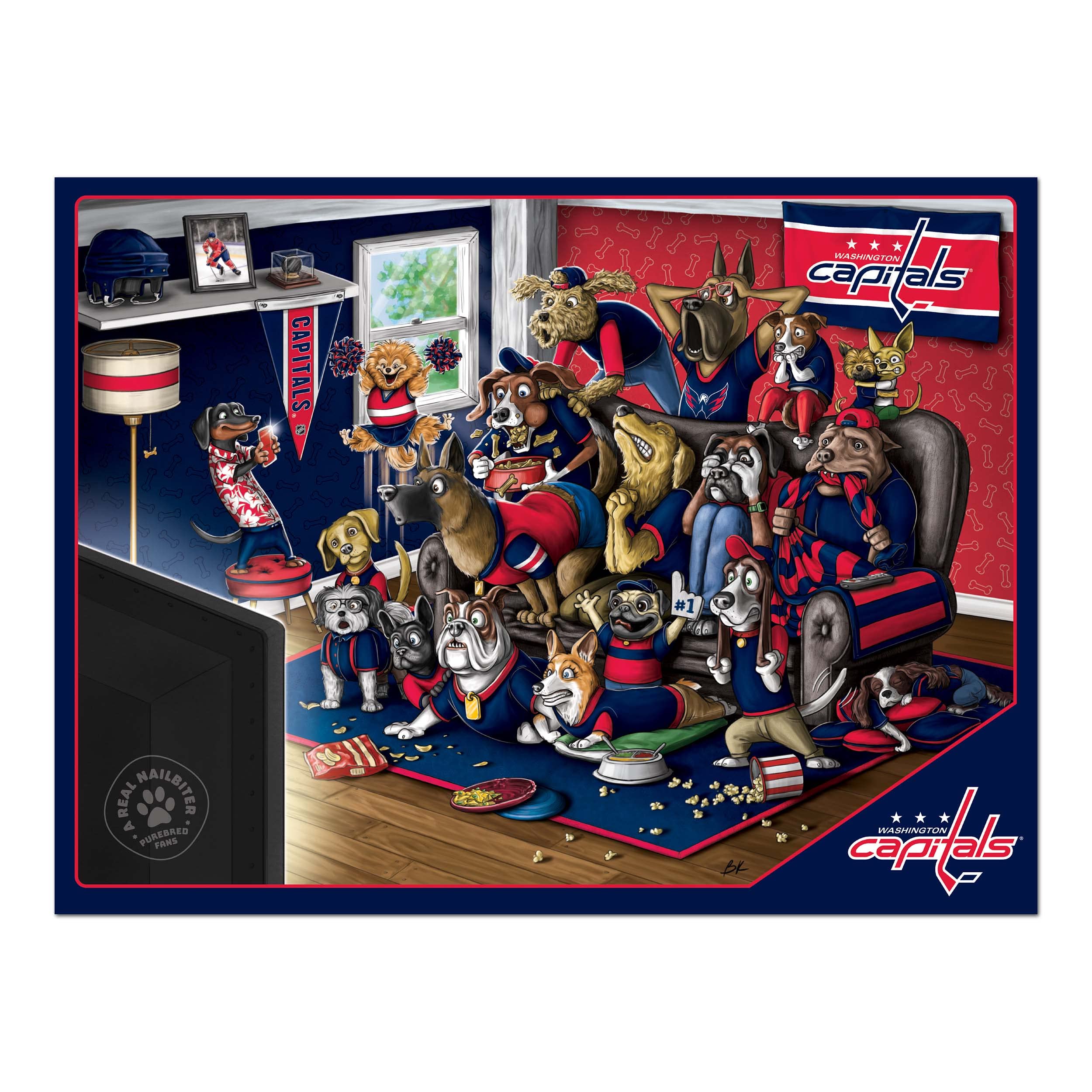 Foto 4 pulgar | Puzzle Youthefan Nhl Washington Capitals Purebred Fans, 500 Unidades - Venta Internacional.