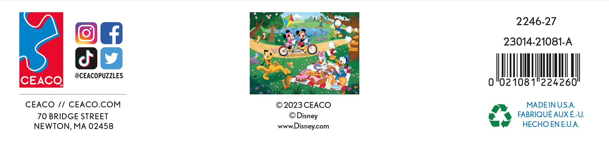Foto 8 pulgar | Rompecabezas Ceaco Disney Mickey Y Minnie In The Park, 300 Piezas - Venta Internacional.