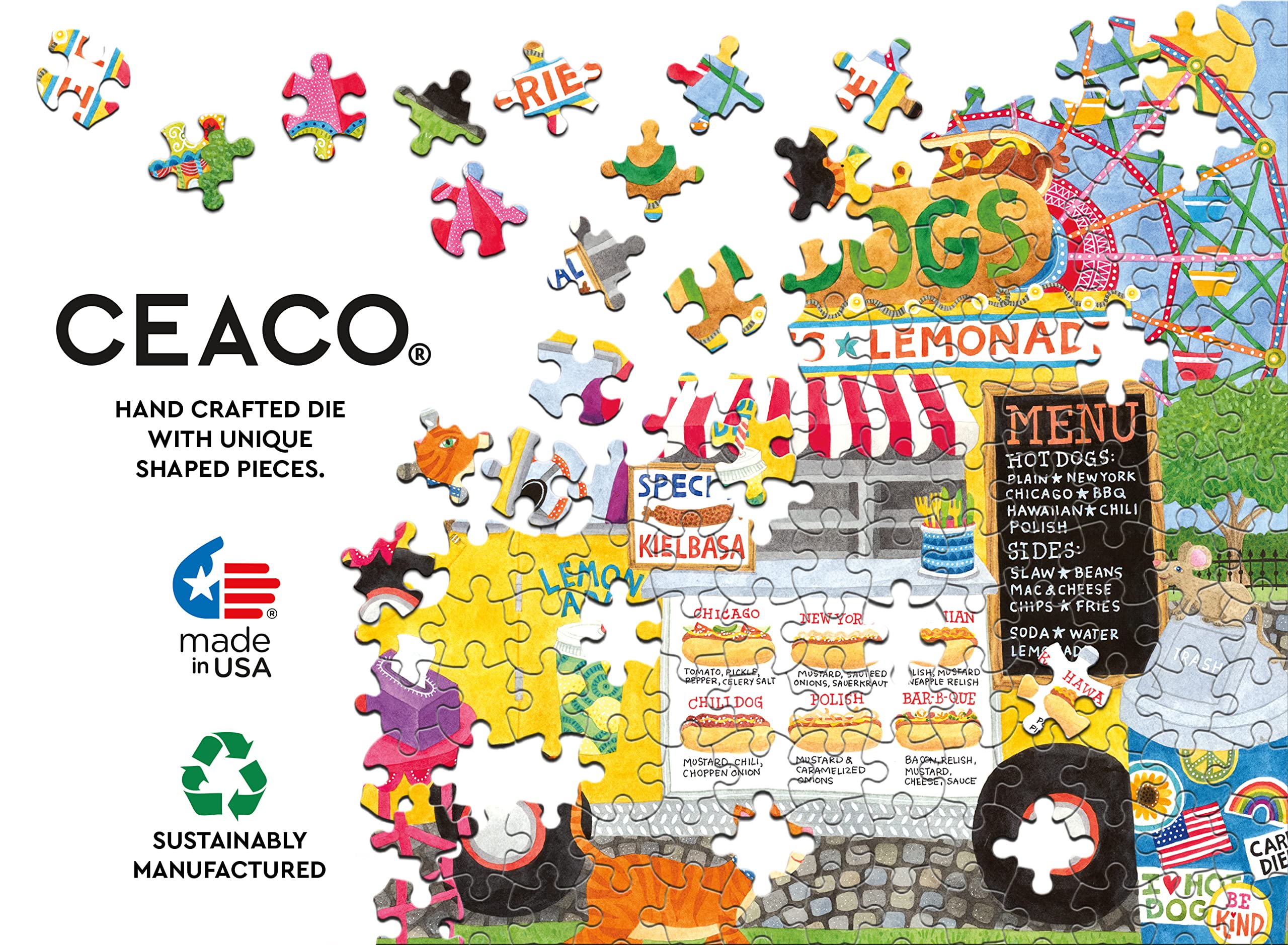 Foto 6 pulgar | Rompecabezas Ceaco Food Trucks Hot Dog Truck Ii, 500 Piezas - Venta Internacional.