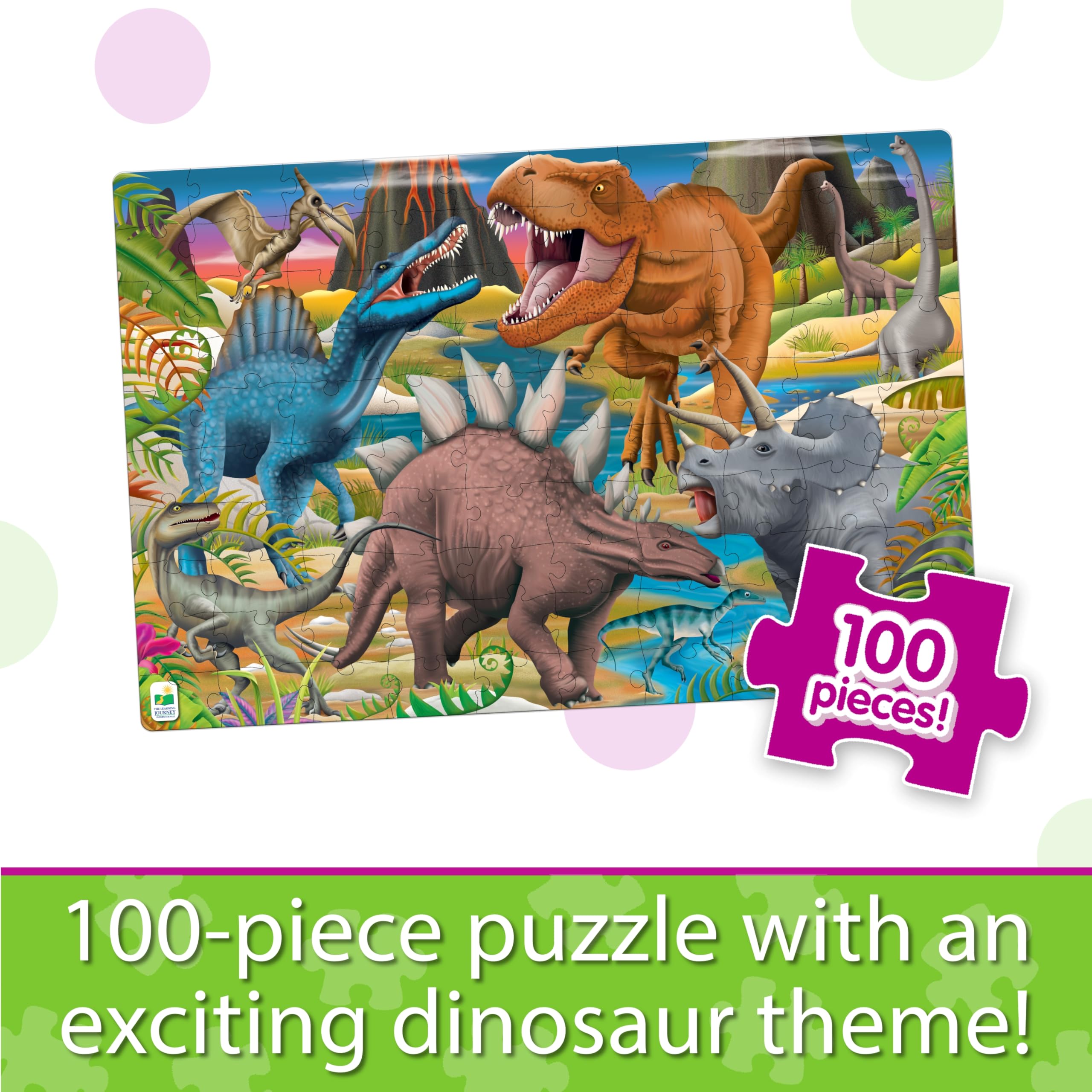 Foto 3 pulgar | Puzle El Viaje De Aprendizaje: Dinosaurios Que Brillan En La Oscuridad, 100 Piezas - Venta Internacional.
