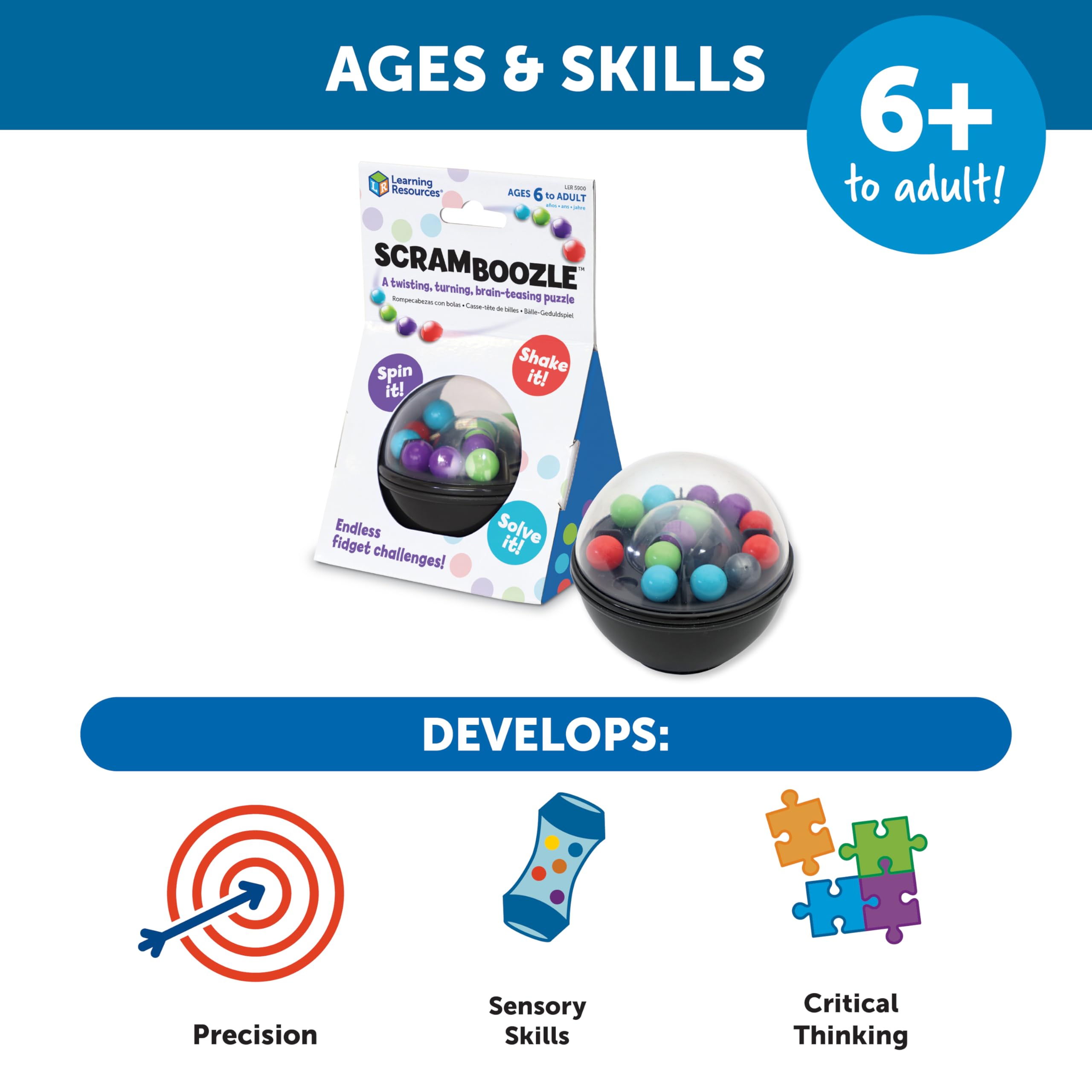 Foto 6 pulgar | Recursos De Aprendizaje De Puzzle Ball Scramboozle Para Niños Mayores De 6 Años - Venta Internacional.