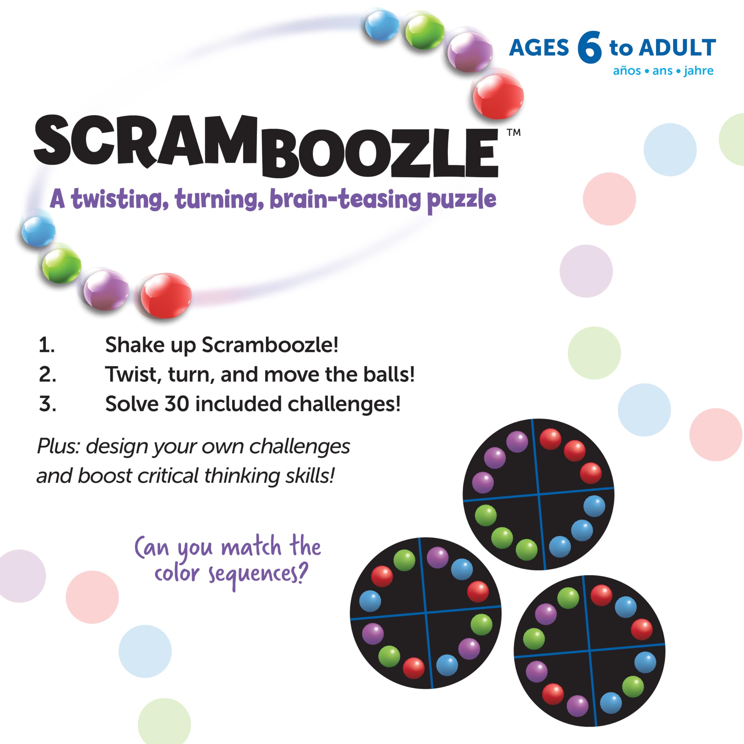 Foto 7 pulgar | Recursos De Aprendizaje De Puzzle Ball Scramboozle Para Niños Mayores De 6 Años - Venta Internacional.