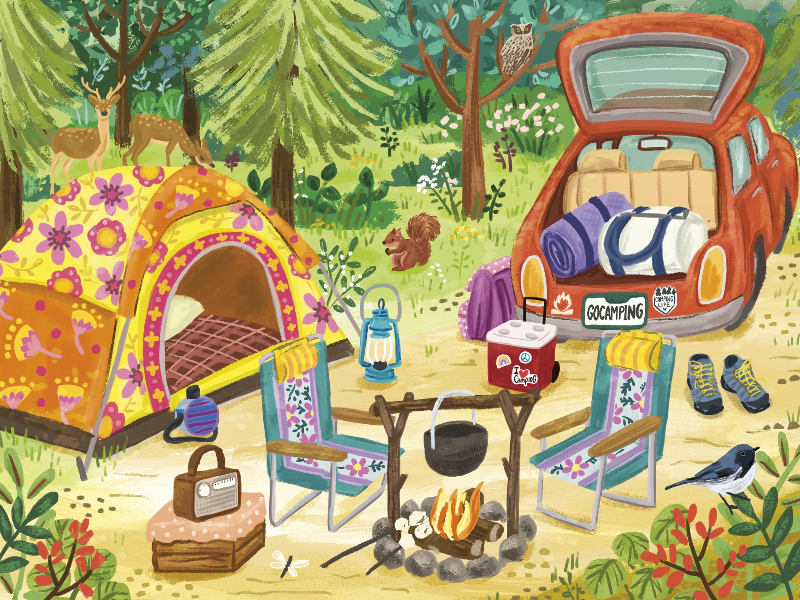 Rompecabezas Ceaco Olivia Gibbs Go Camping 500 Piezas - Venta Internacional.