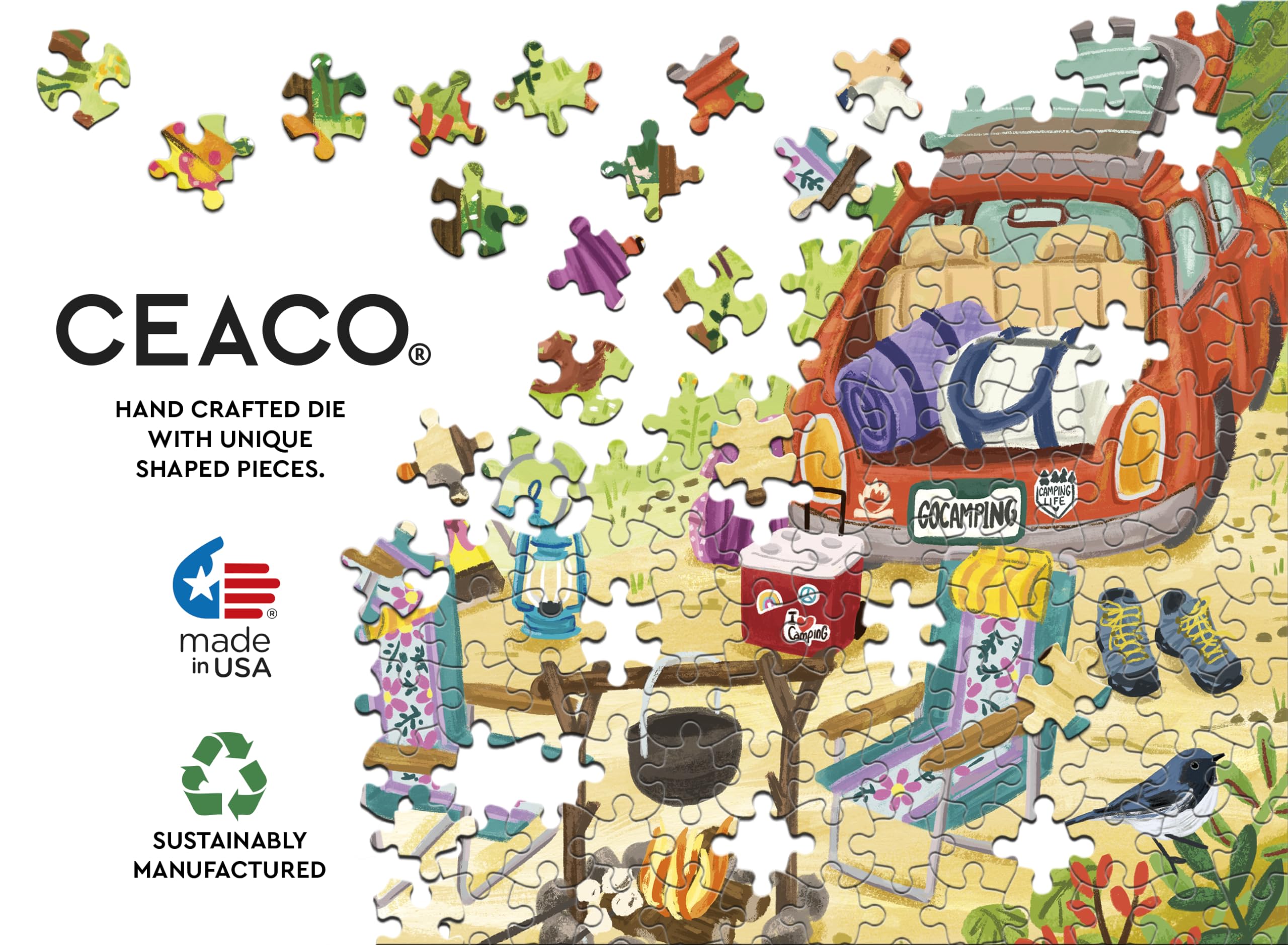 Foto 3 pulgar | Rompecabezas Ceaco Olivia Gibbs Go Camping 500 Piezas - Venta Internacional.