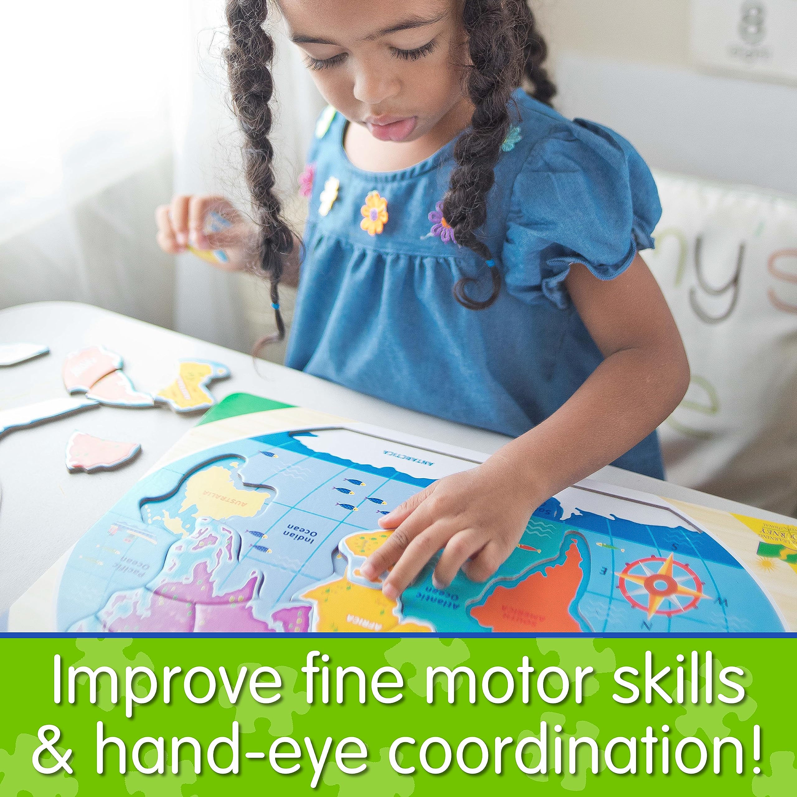 Foto 5 pulgar | Puzzle The Learning Journey Lift & Learn Continentes Y Océanos - Venta Internacional.