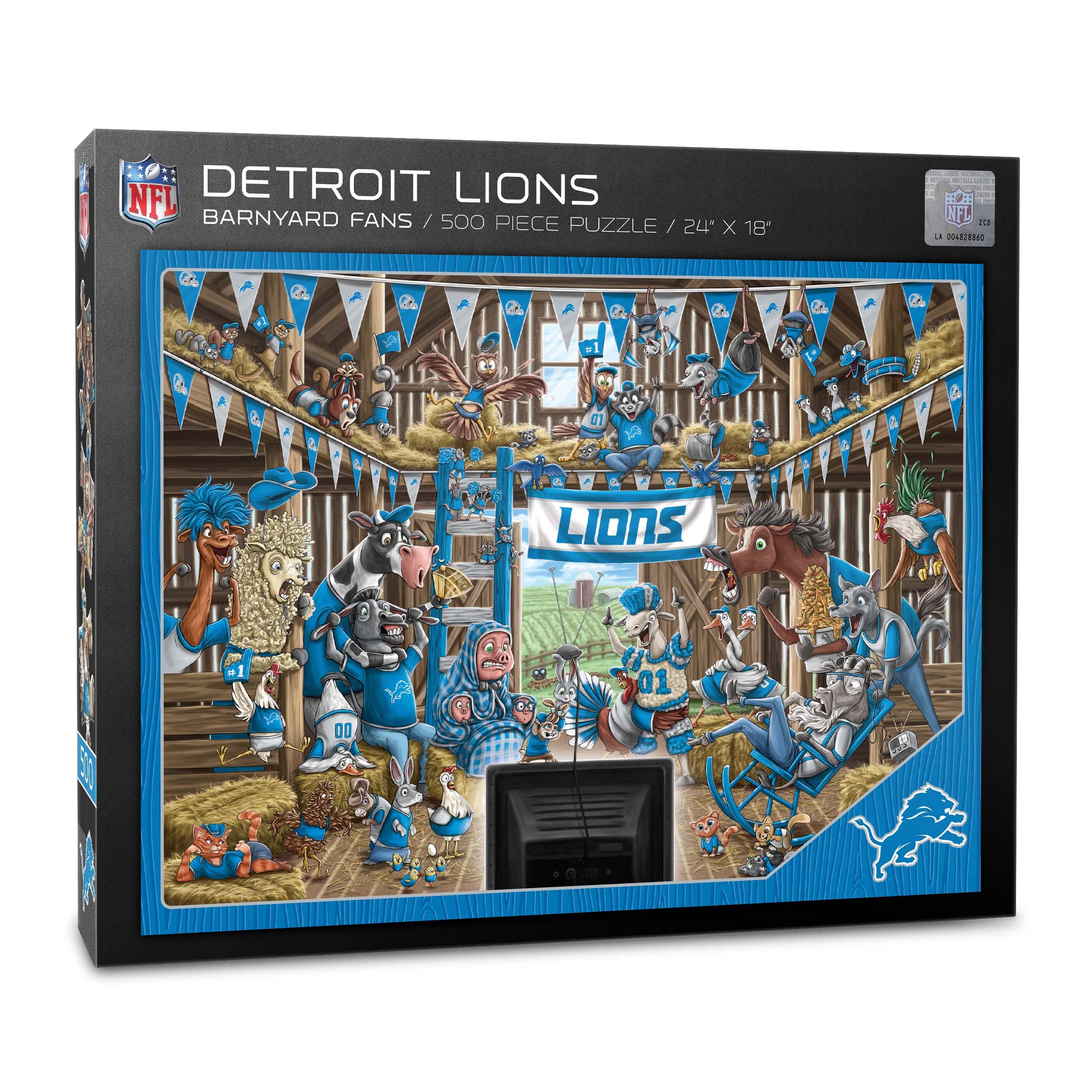 Foto 2 pulgar | Ventiladores Puzzle Youthefan Nfl Detroit Lions Barnyard, 500 Unidades - Venta Internacional.