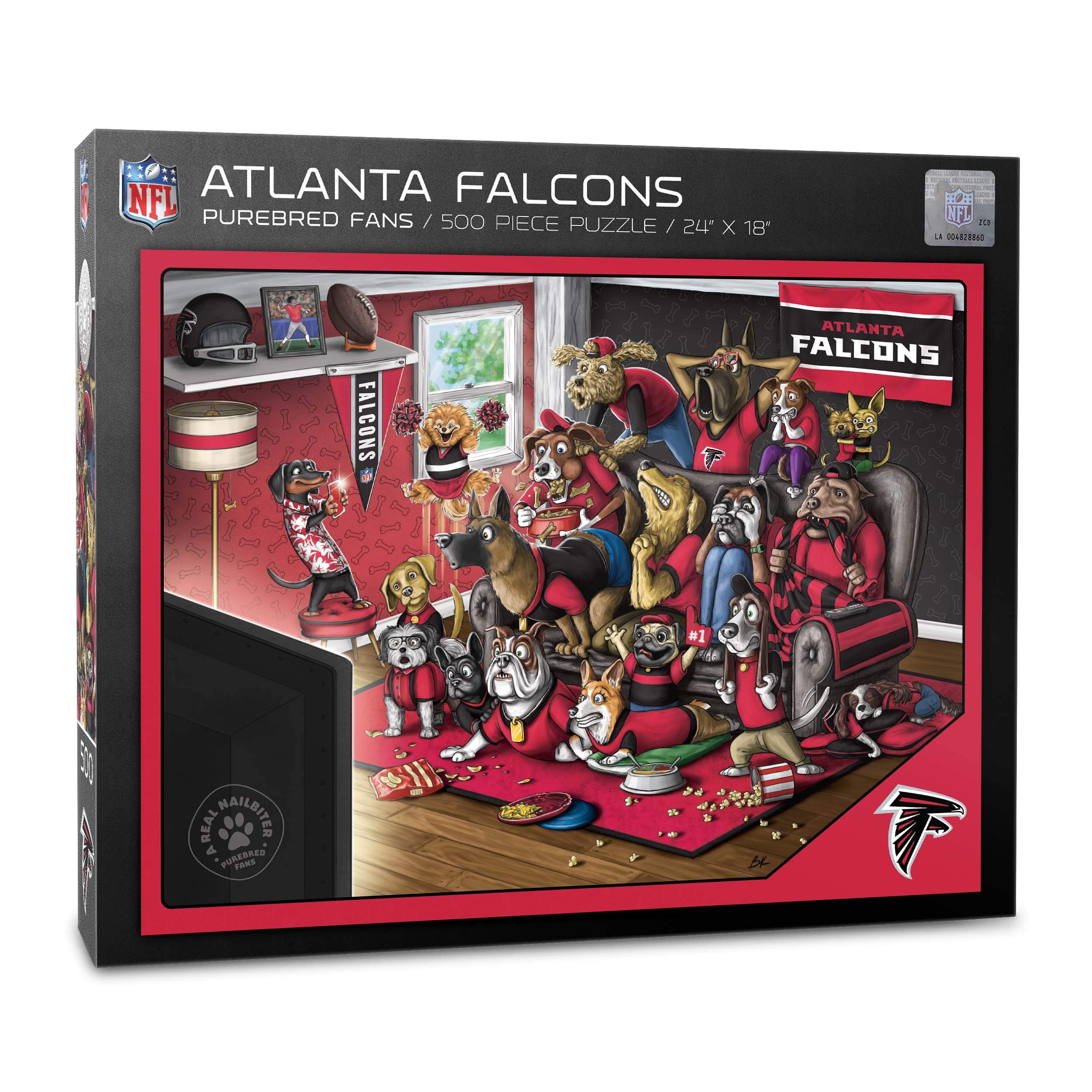 Puzzle Youthefan Nfl Atlanta Falcons Purebred Fans, 500 Unidades - Venta Internacional.