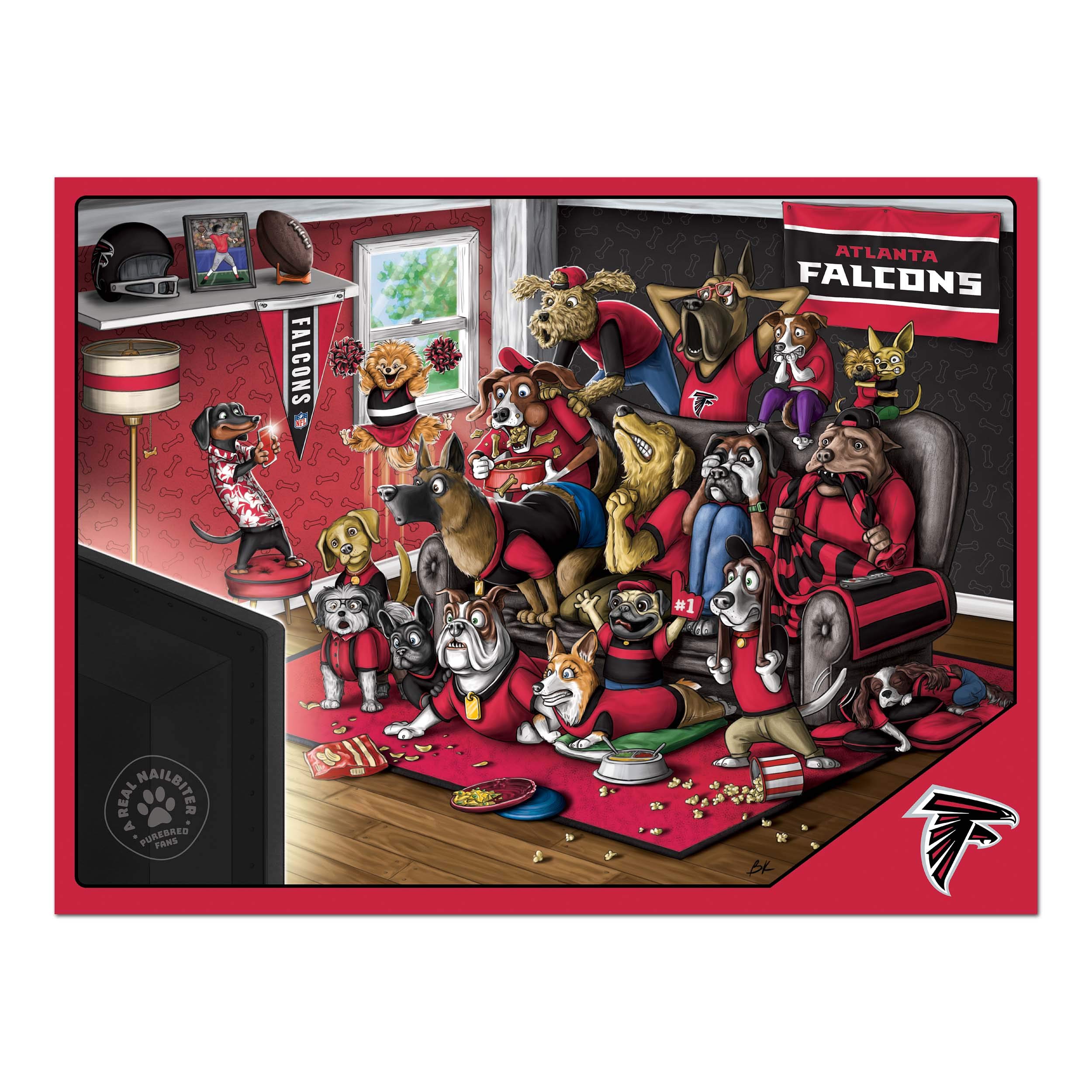 Foto 4 pulgar | Puzzle Youthefan Nfl Atlanta Falcons Purebred Fans, 500 Unidades - Venta Internacional.