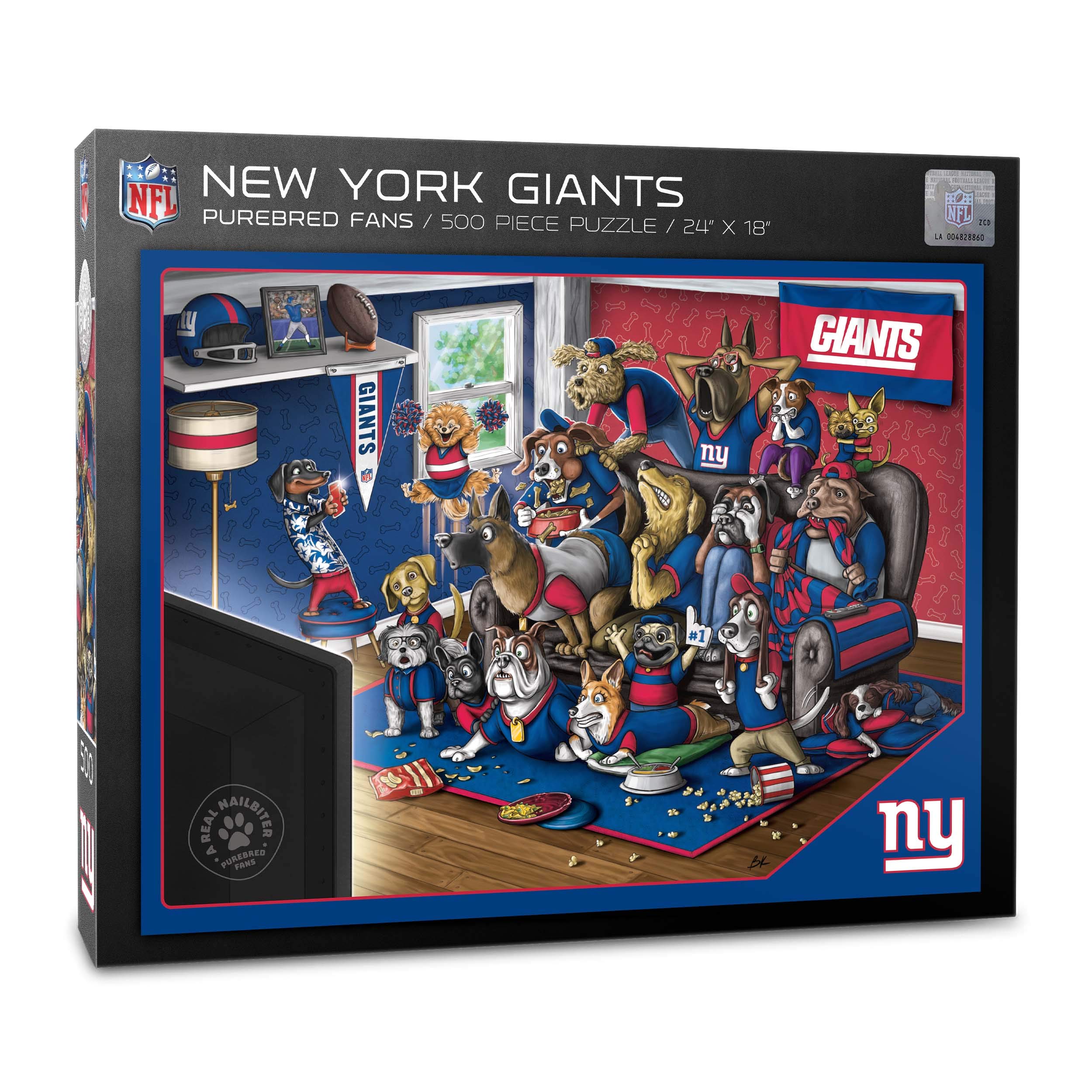 Foto 2 pulgar | Puzzle Youthefan Nfl New York Giants De Raza Pura Para Fanáticos, 500 Unidades - Venta Internacional.