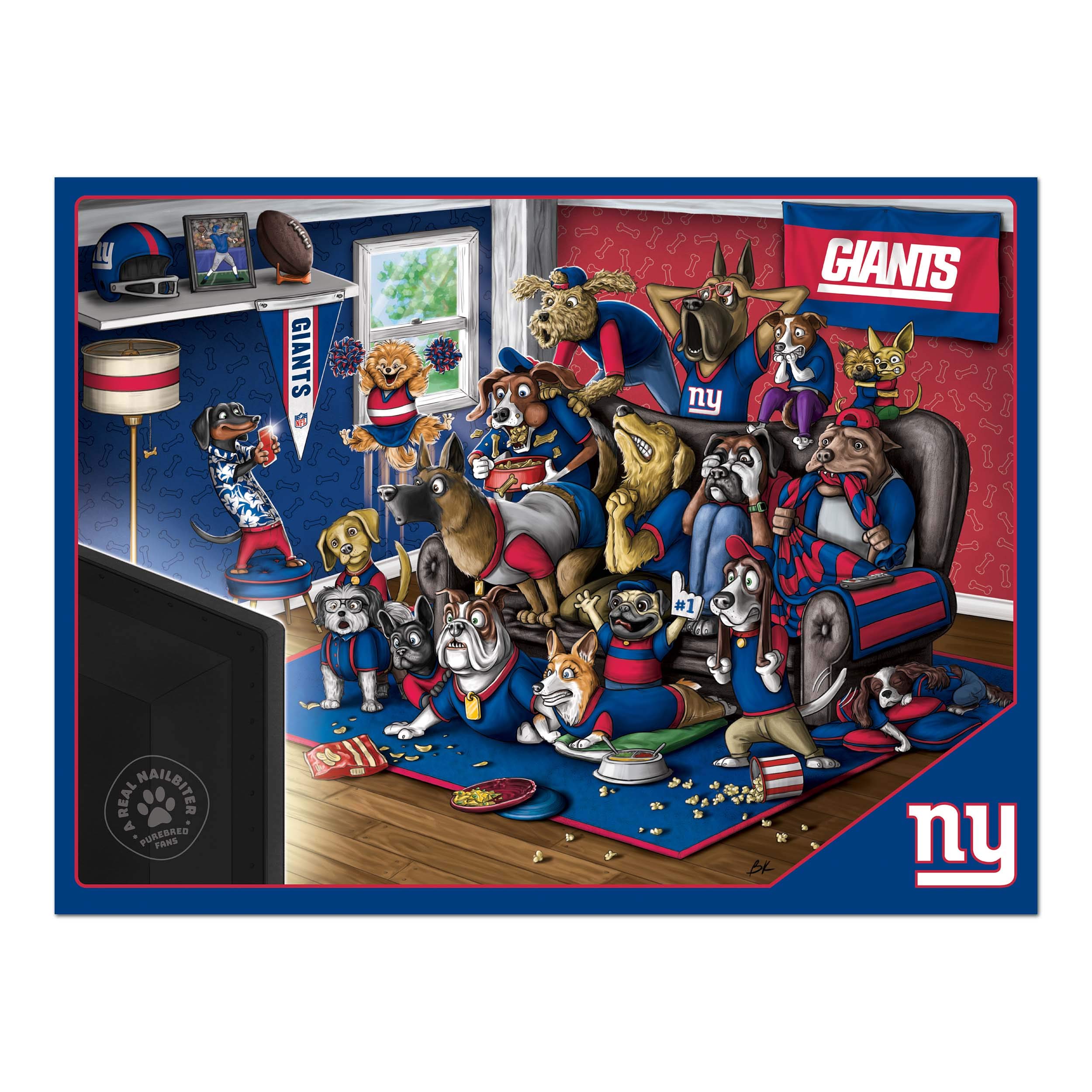 Foto 4 pulgar | Puzzle Youthefan Nfl New York Giants De Raza Pura Para Fanáticos, 500 Unidades - Venta Internacional.