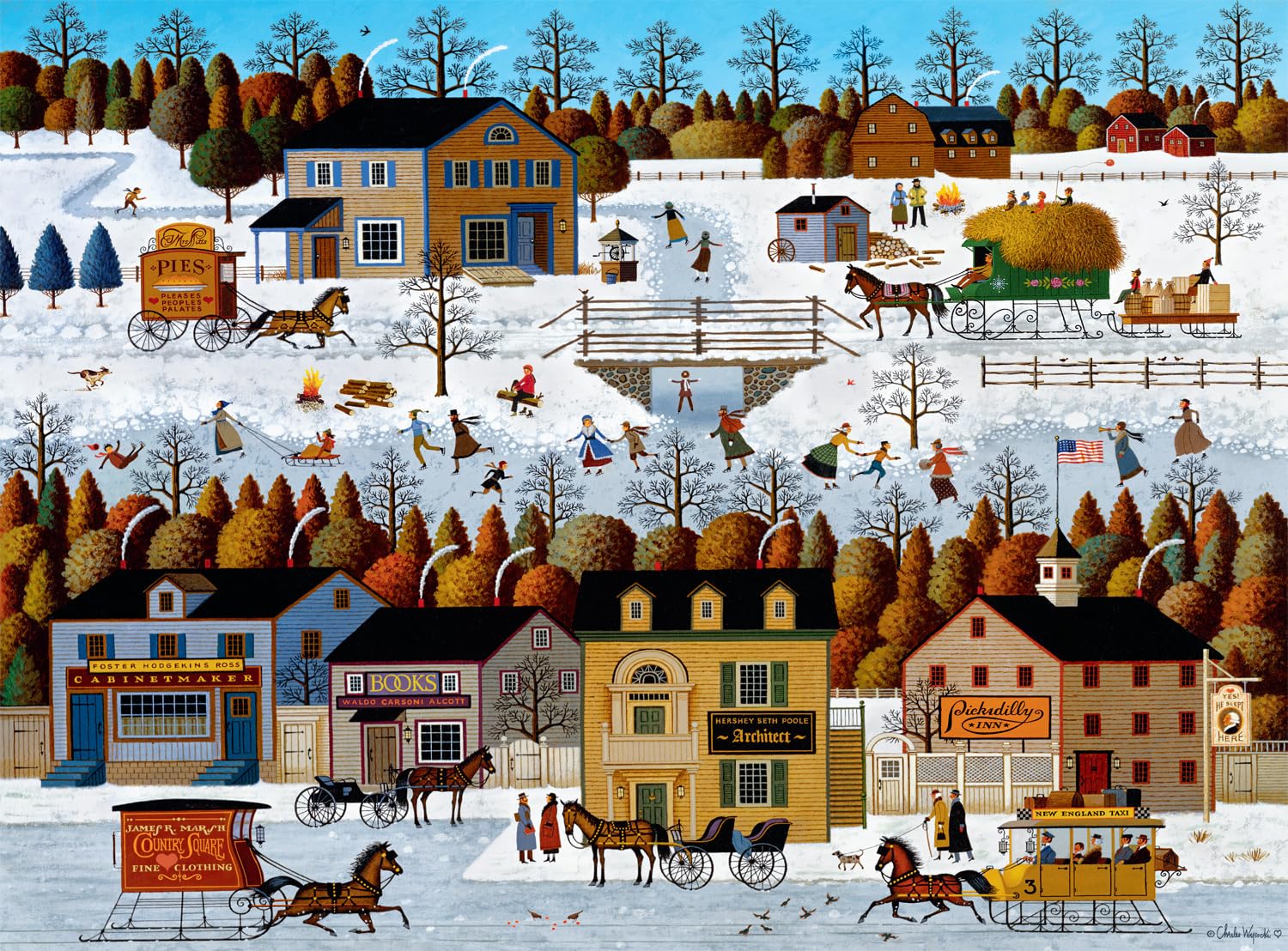 Rompecabezas Buffalo Games Charles Wysocki Windjammer Canal - Venta Internacional.