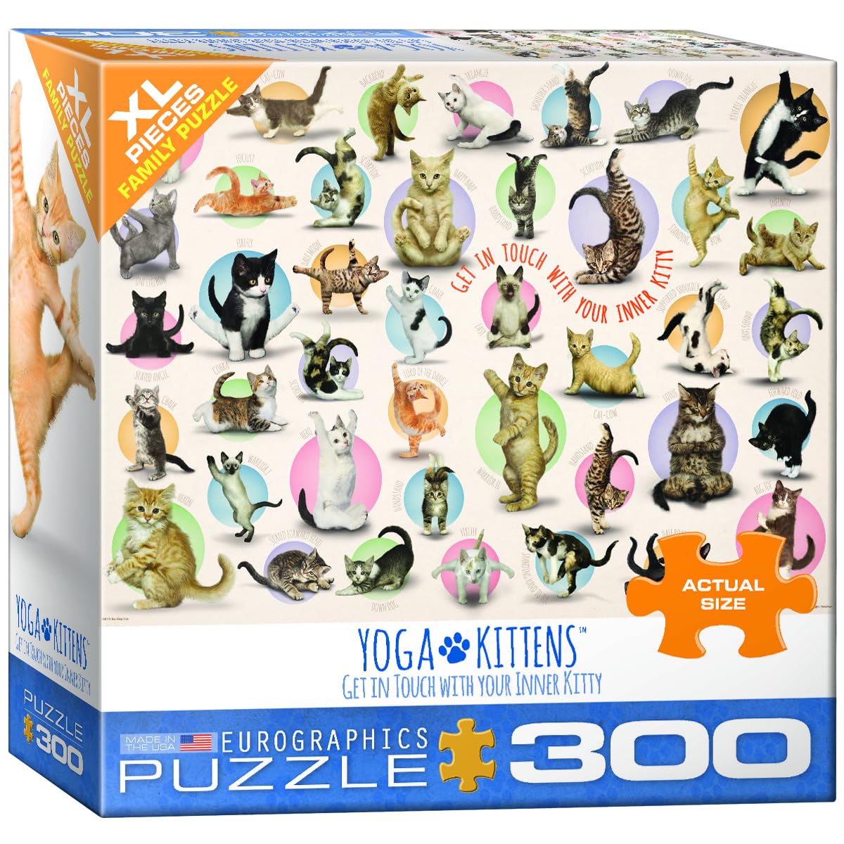 Foto 2 pulgar | Puzzle Eurographics Yoga Kittens 500 Piezas - Venta Internacional.