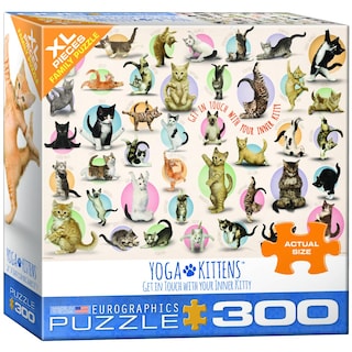 Foto 1 | Puzzle Eurographics Yoga Kittens 500 Piezas - Venta Internacional.