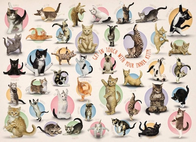 Foto 2 | Puzzle Eurographics Yoga Kittens 500 Piezas - Venta Internacional.