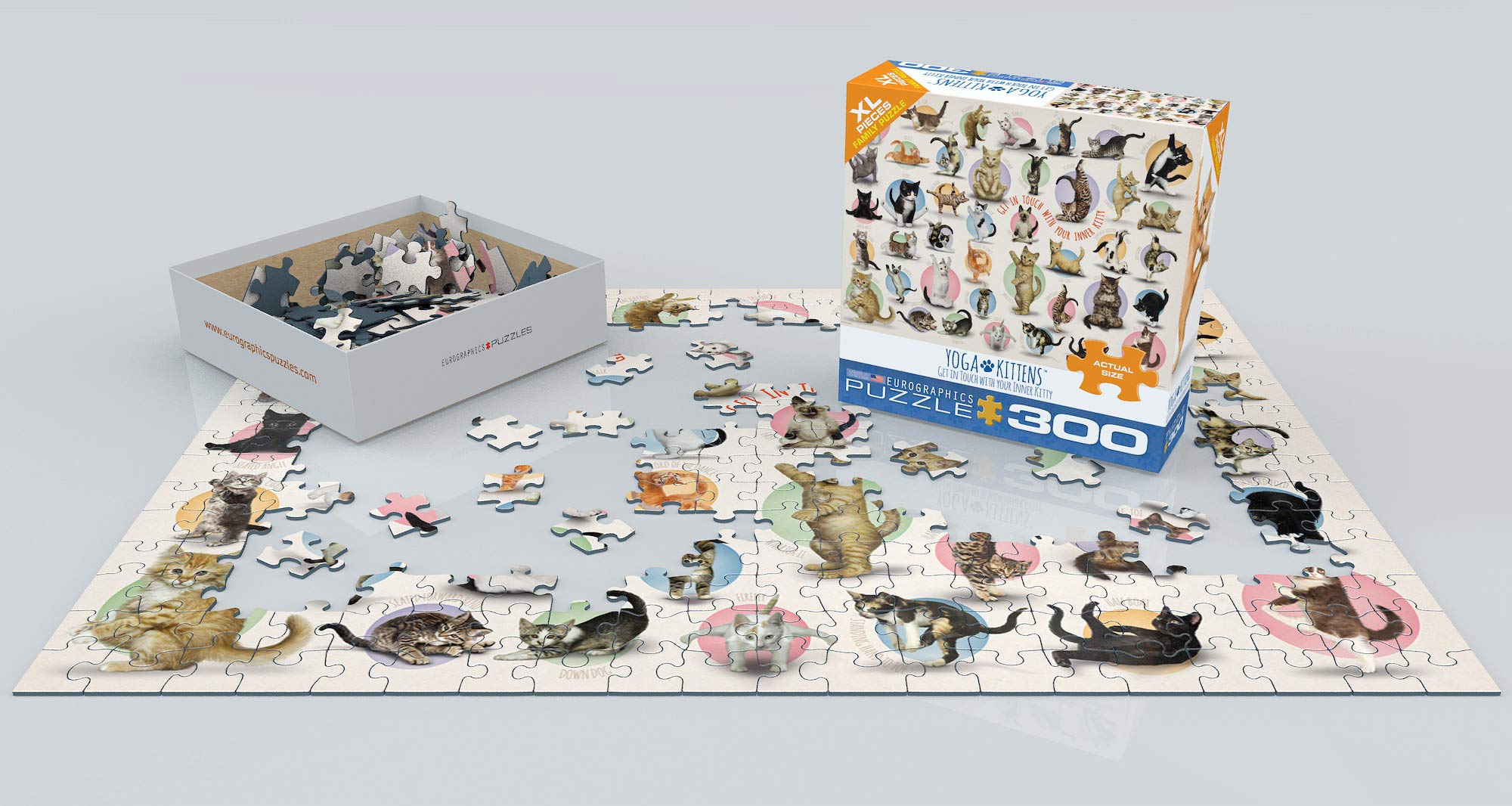 Foto 3 | Puzzle Eurographics Yoga Kittens 500 Piezas - Venta Internacional.