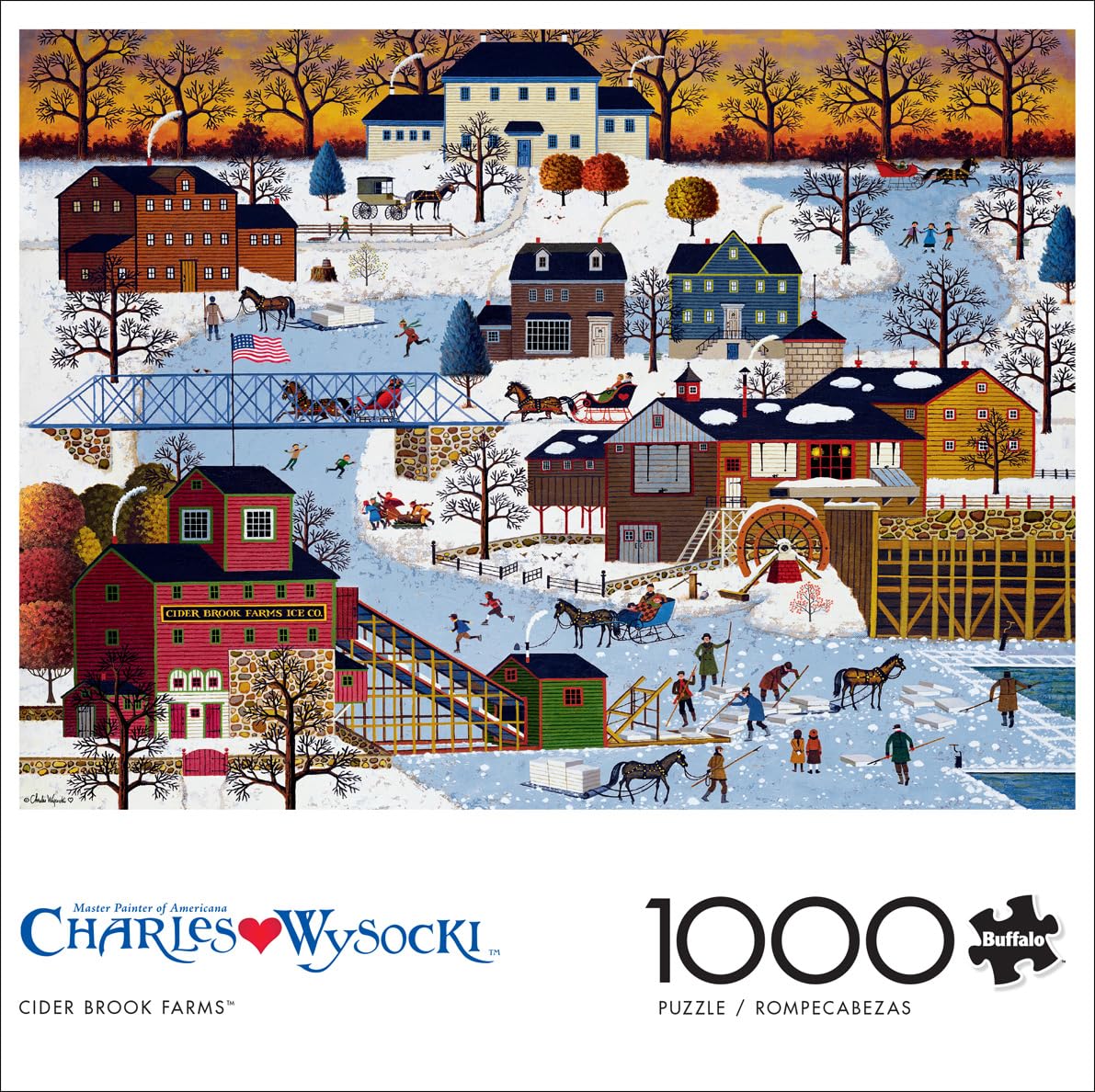 Foto 2 | Rompecabezas Buffalo Games Charles Wysocki Cider Brook, 1000 Unidades - Venta Internacional.