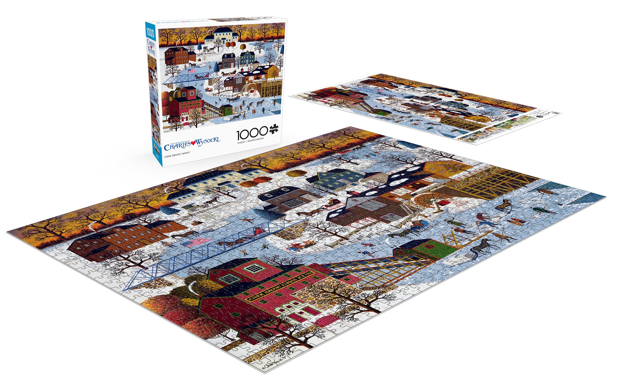 Foto 4 | Rompecabezas Buffalo Games Charles Wysocki Cider Brook, 1000 Unidades - Venta Internacional.