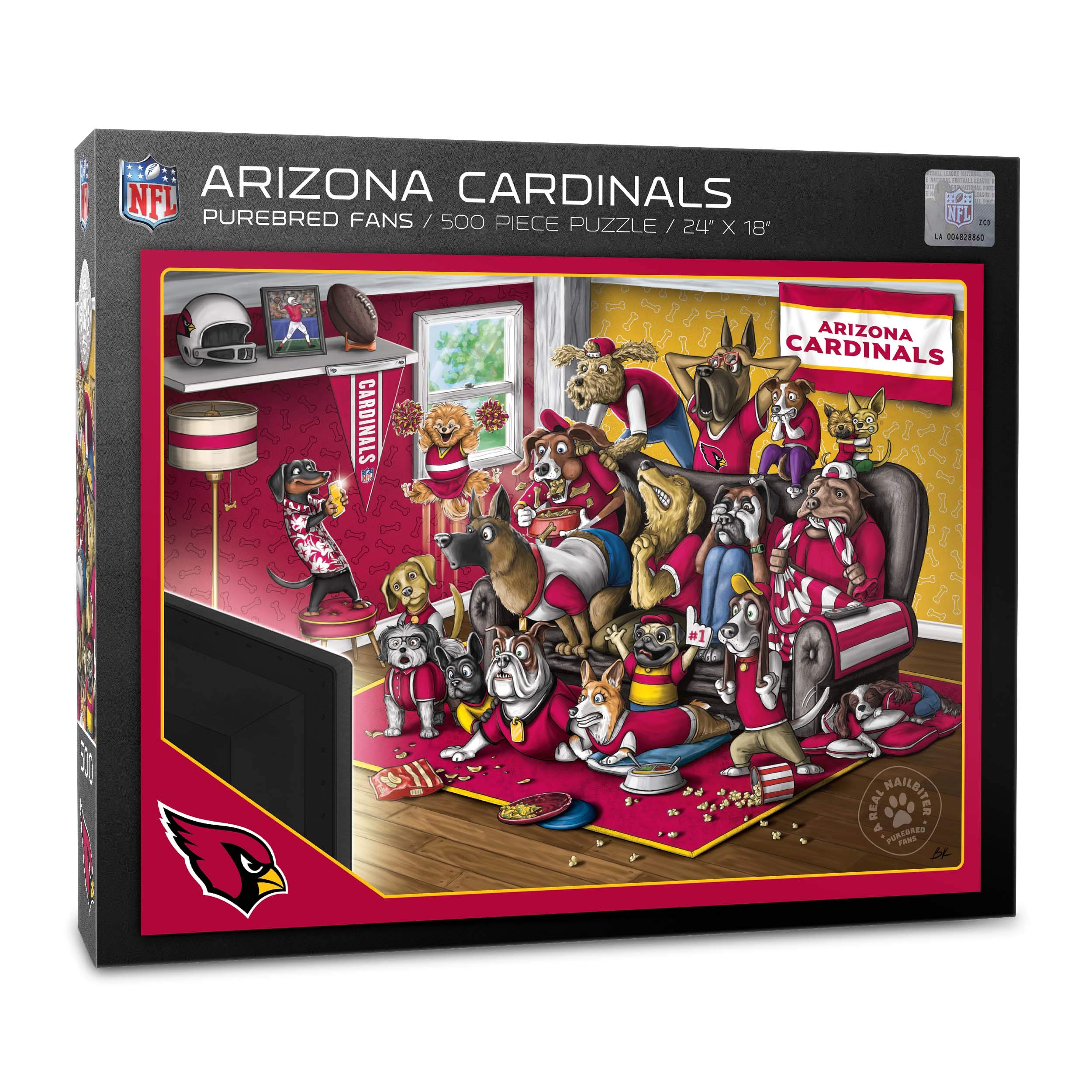 Foto 2 pulgar | Puzzle Youthefan Nfl Arizona Cardinals Purebred Fans, 500 Unidades - Venta Internacional.