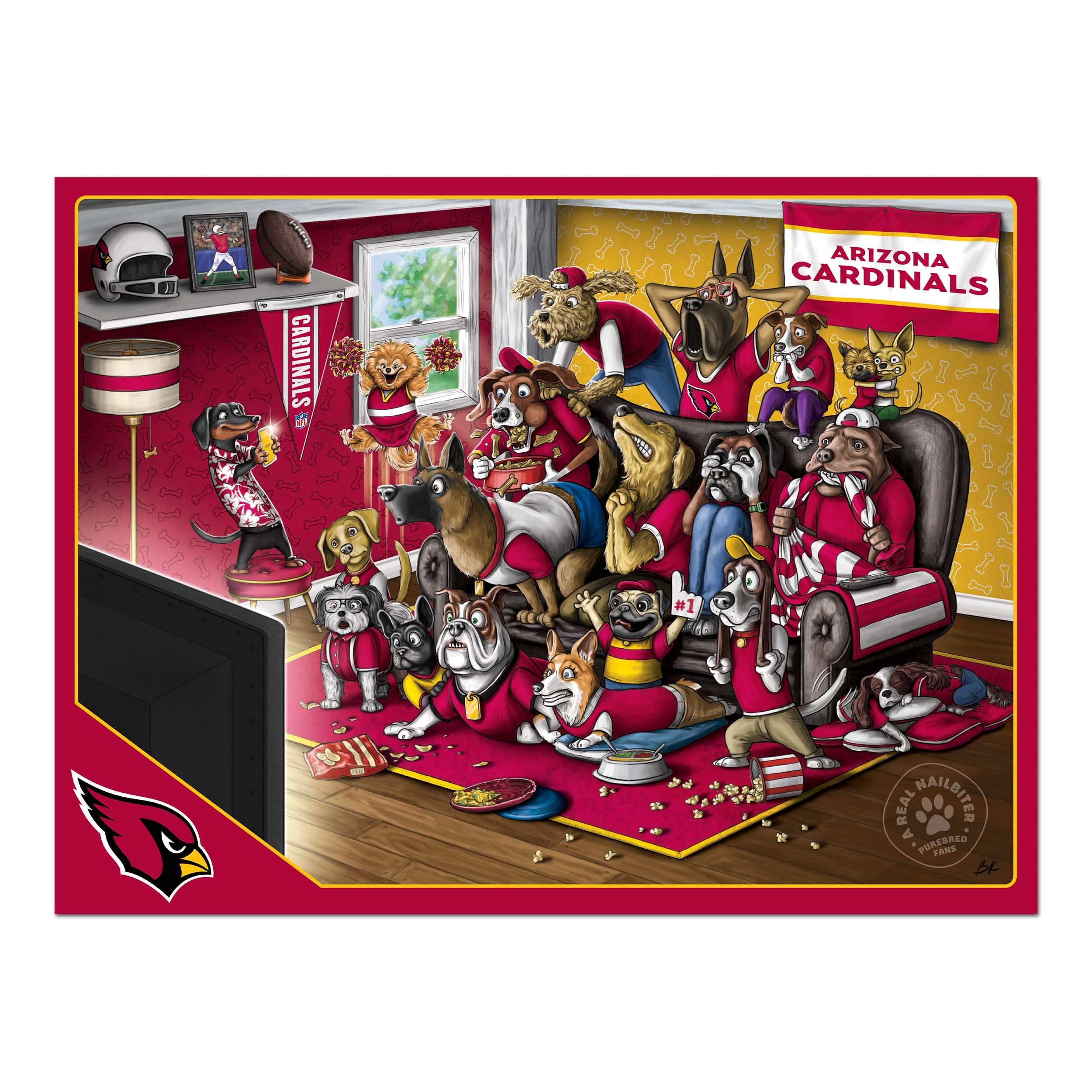 Foto 4 pulgar | Puzzle Youthefan Nfl Arizona Cardinals Purebred Fans, 500 Unidades - Venta Internacional.