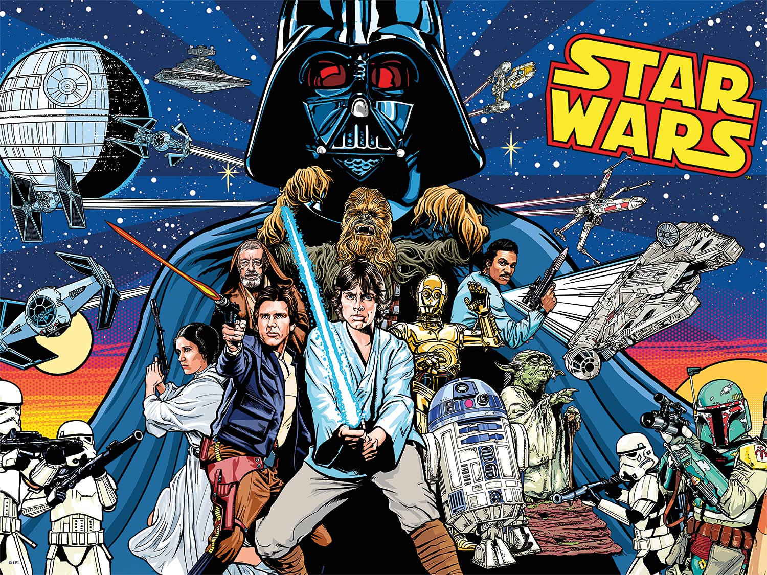 Foto 3 | Rompecabezas Buffalo Games Star Wars Comic Pinball Art 400 Unidades - Venta Internacional.