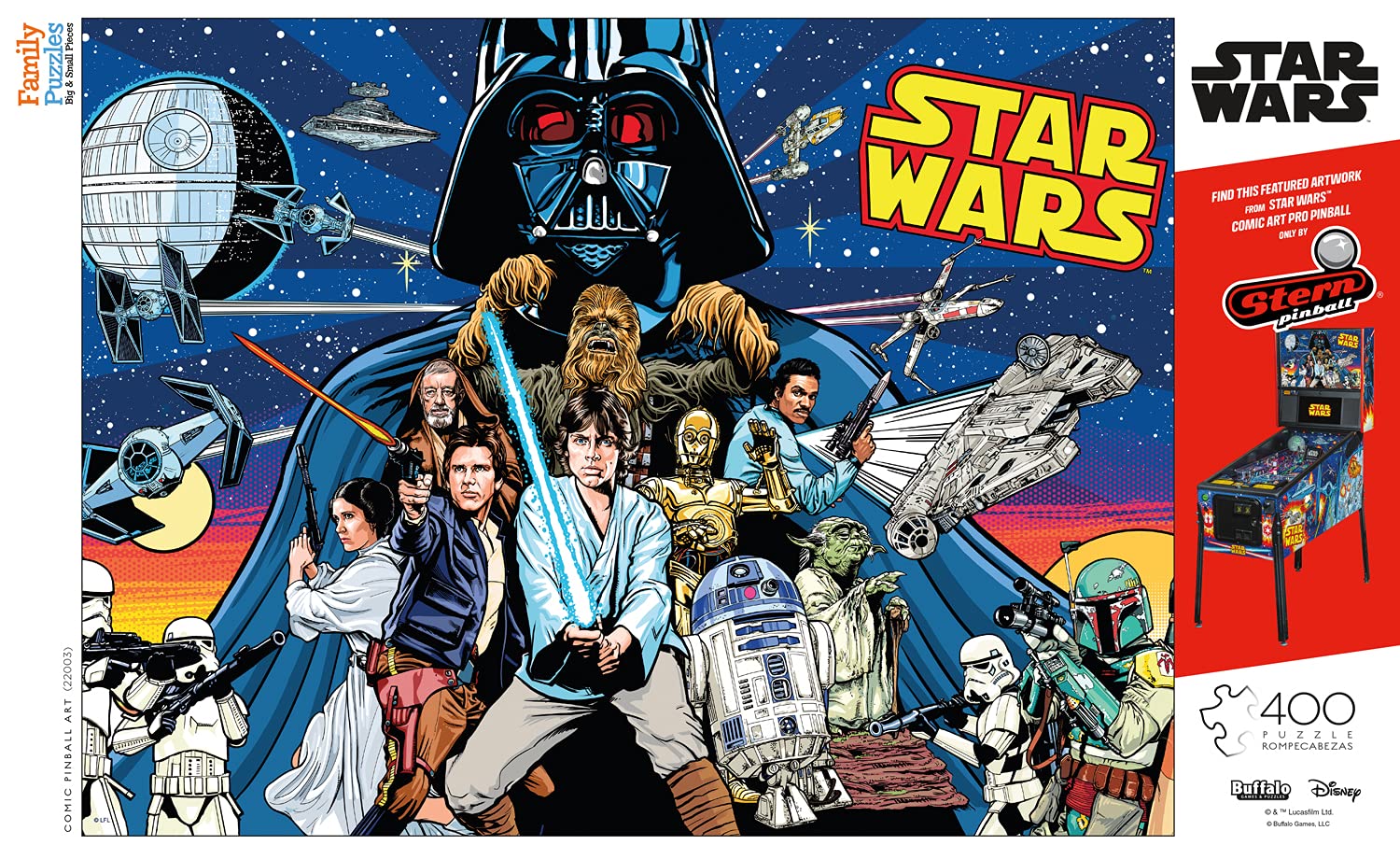 Foto 5 | Rompecabezas Buffalo Games Star Wars Comic Pinball Art 400 Unidades - Venta Internacional.