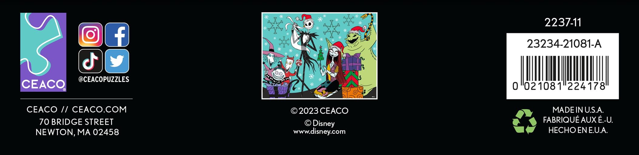 Foto 8 pulgar | Rompecabezas Ceaco Disney Tim Burton Nightmare 300 Piezas - Venta Internacional.