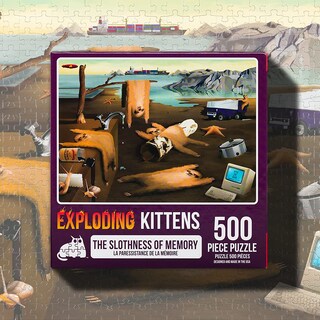 Foto 3 | Rompecabezas Exploding Kittens Slothness Of Memory, 500 Piezas - Venta Internacional.
