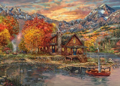Foto 2 | Rompecabezas Ceaco Thomas Kinkade A Perfect Fall Day, 1000 Piezas - Venta Internacional.