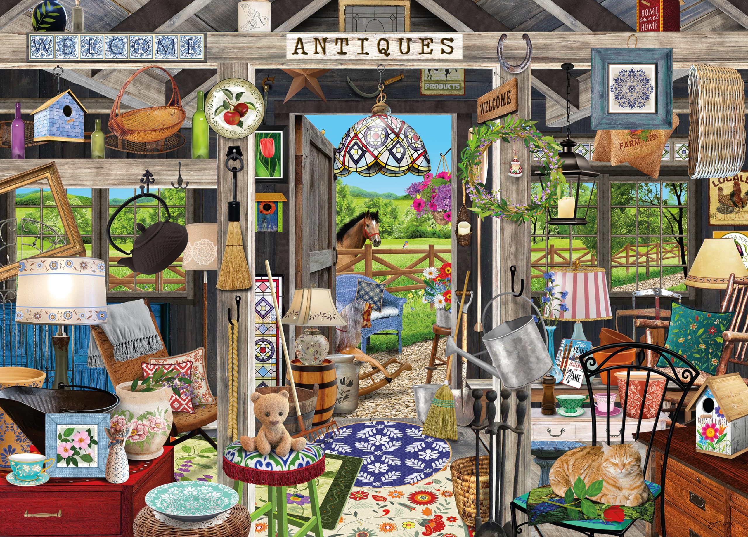 Rompecabezas Ceaco Tracy Flickinger Antique Barn 1000 Piezas - Venta Internacional.